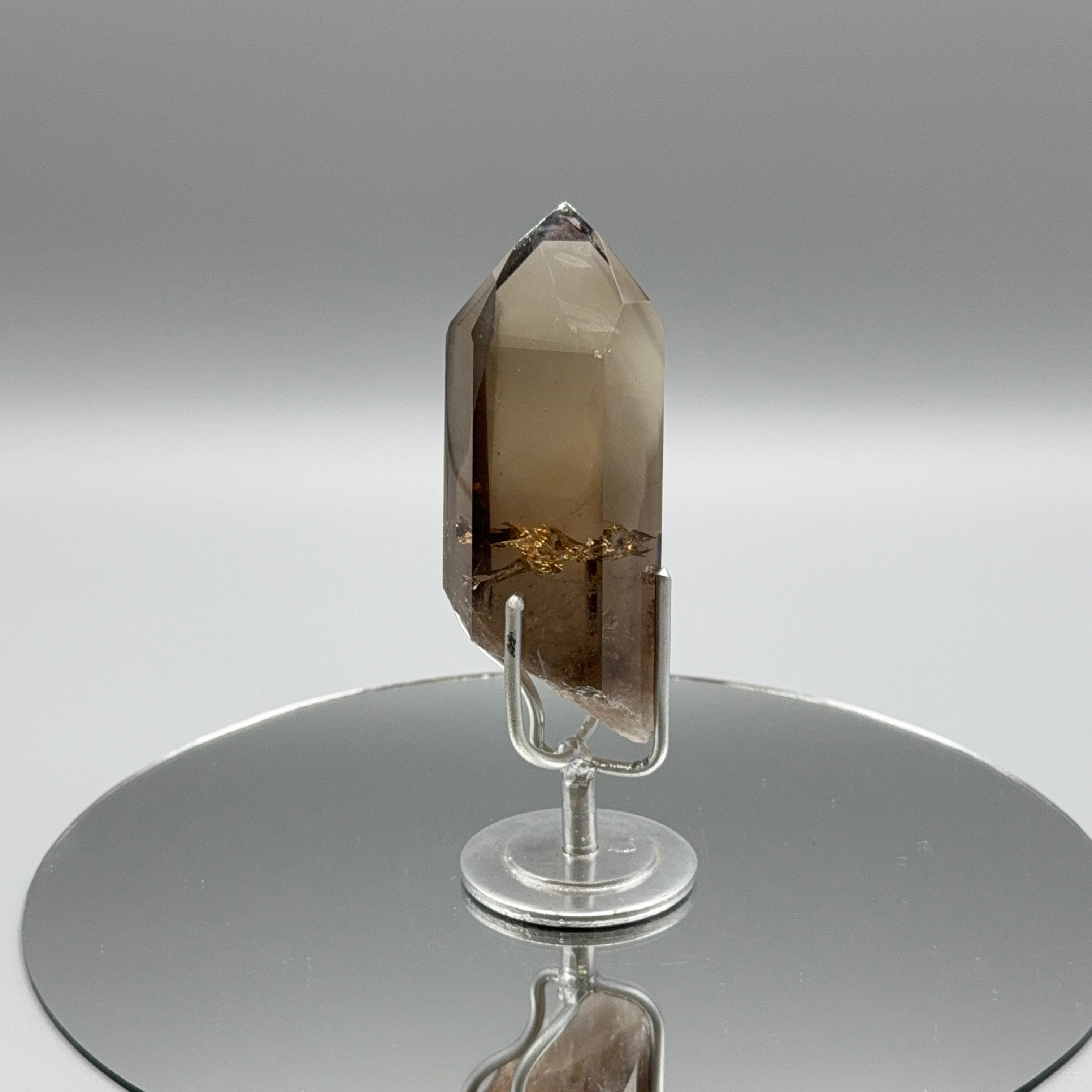 Rauchquarz auf Ständer – Silber