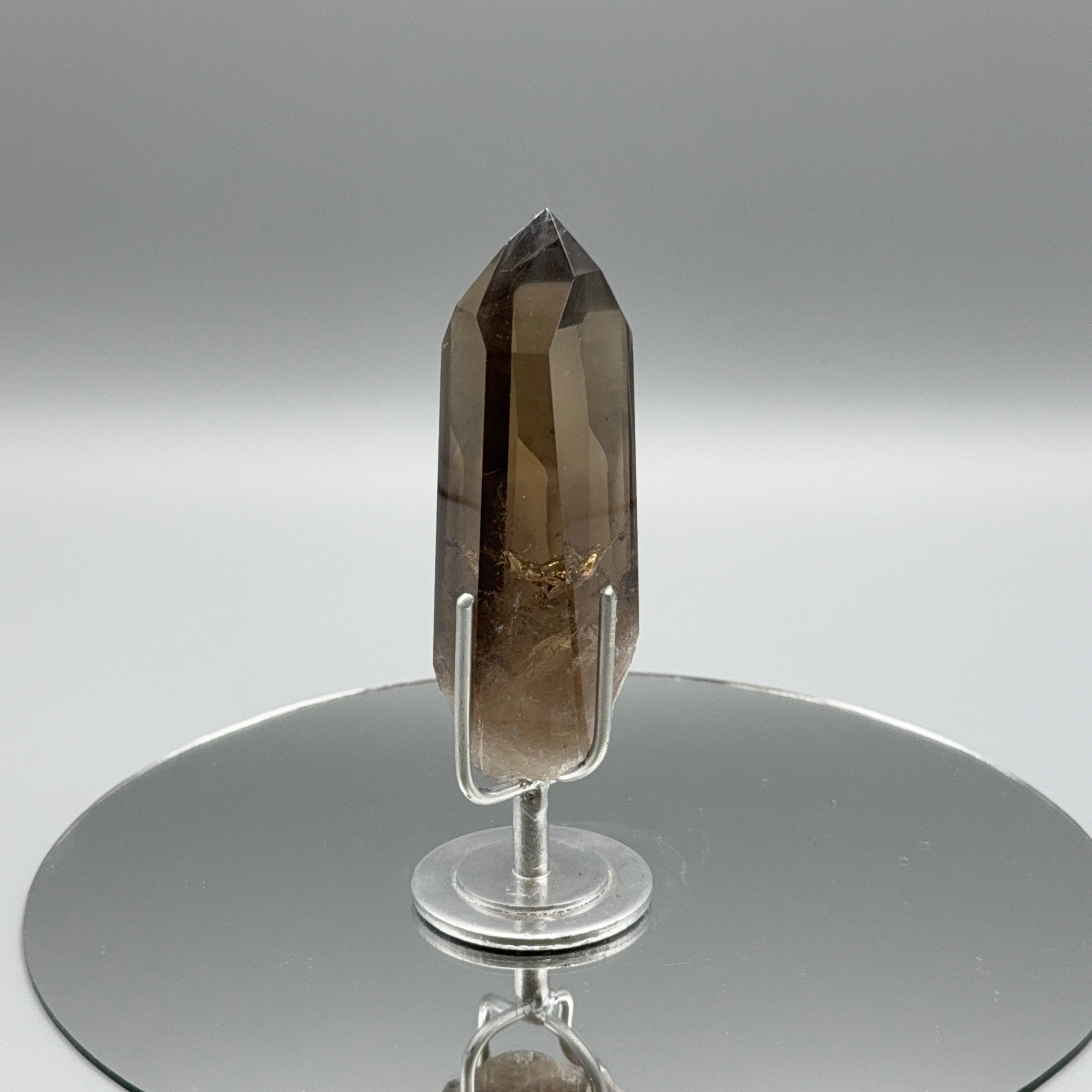 Rauchquarz auf Ständer – Silber