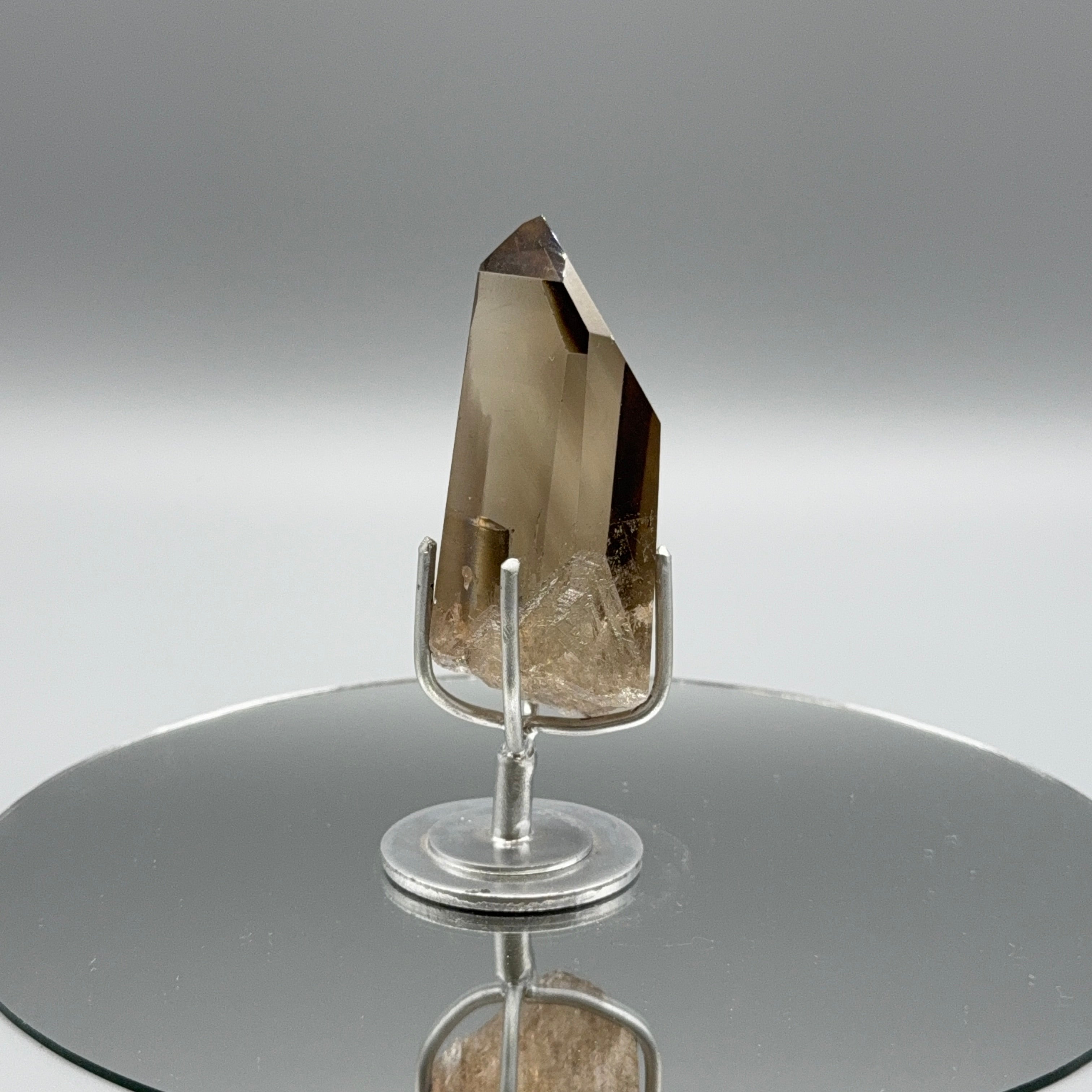 Rauchquarz auf Ständer – Silber