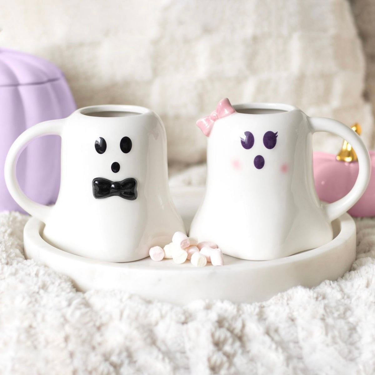 Tassen-Set in Geisterform „Mr.& Mrs. Boo“