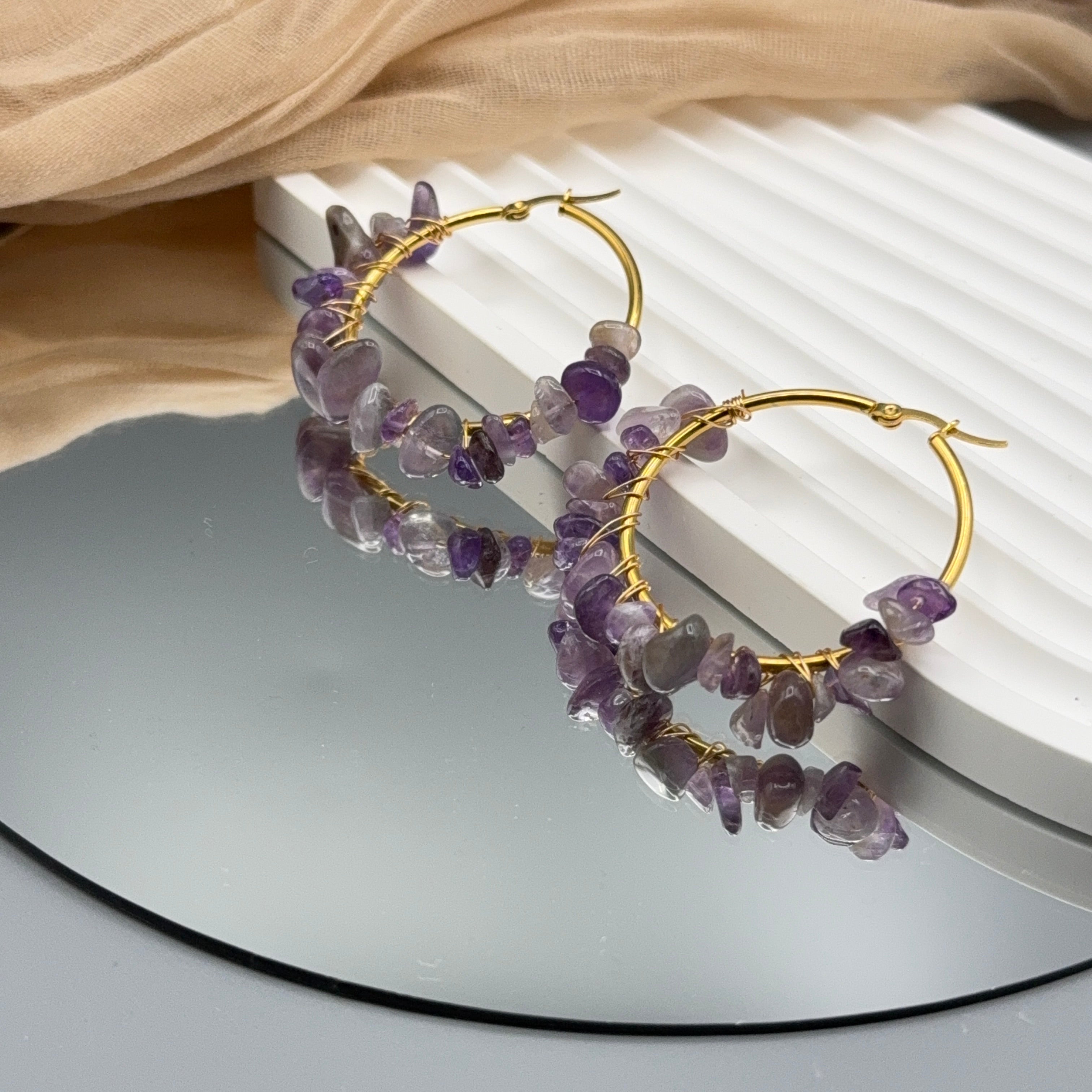 Amethyst Ohrringe – gold