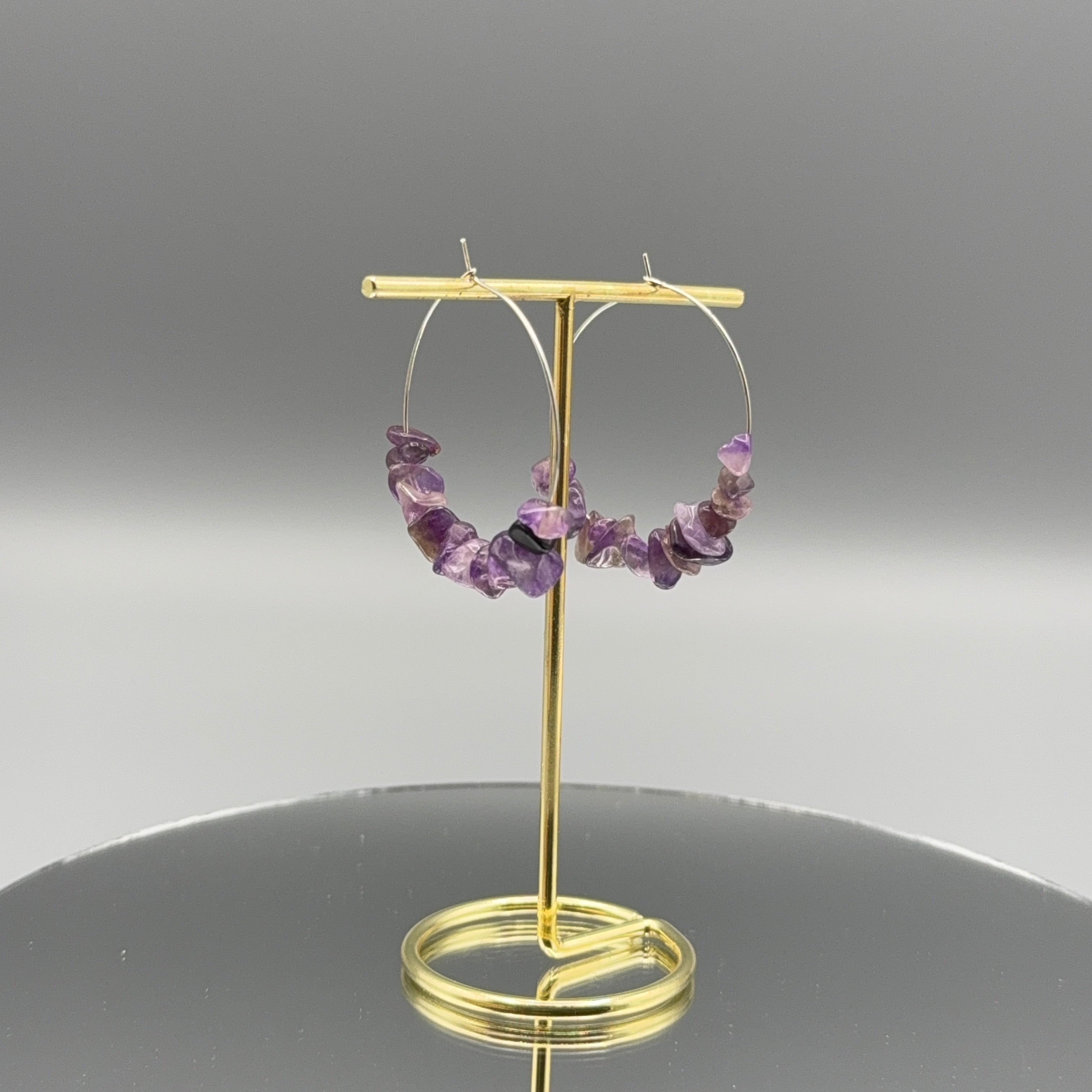 Amethyst Ohrringe -silber
