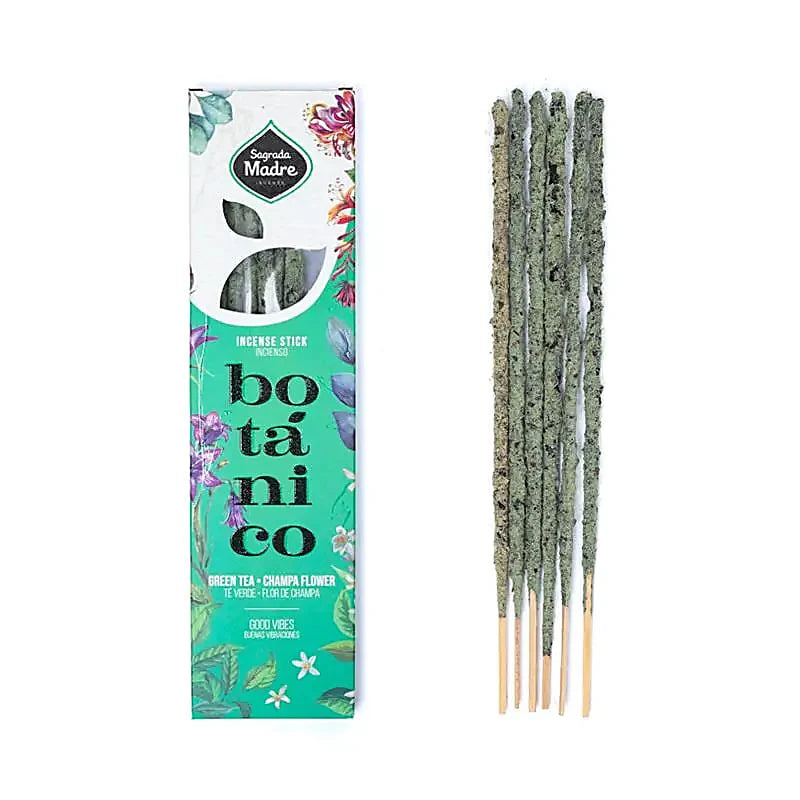 Sagrada Madre Botanico Räucherstäbchen – Grüner Tee & Champa