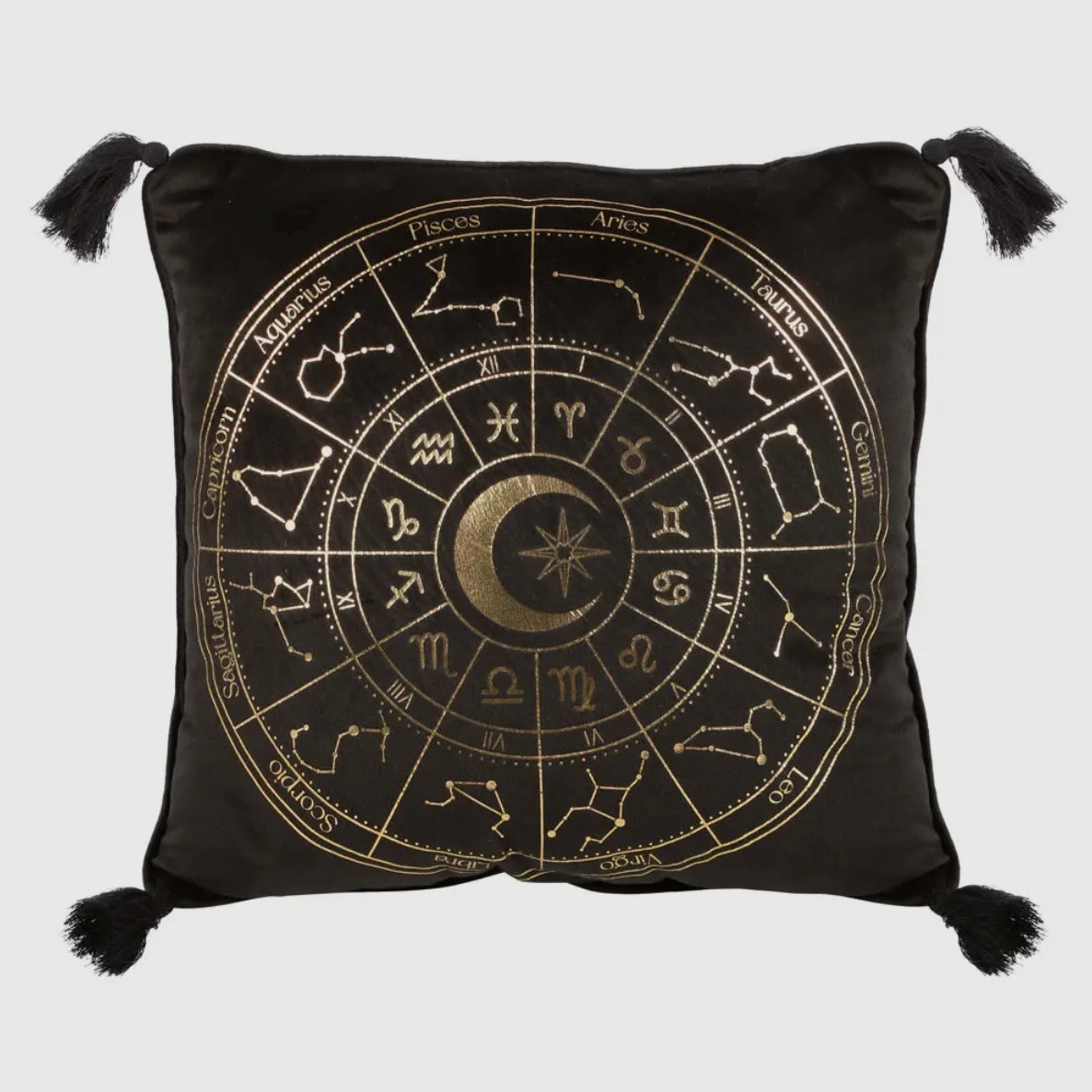 Kissen „Astrology Wheel“ – Schwarz