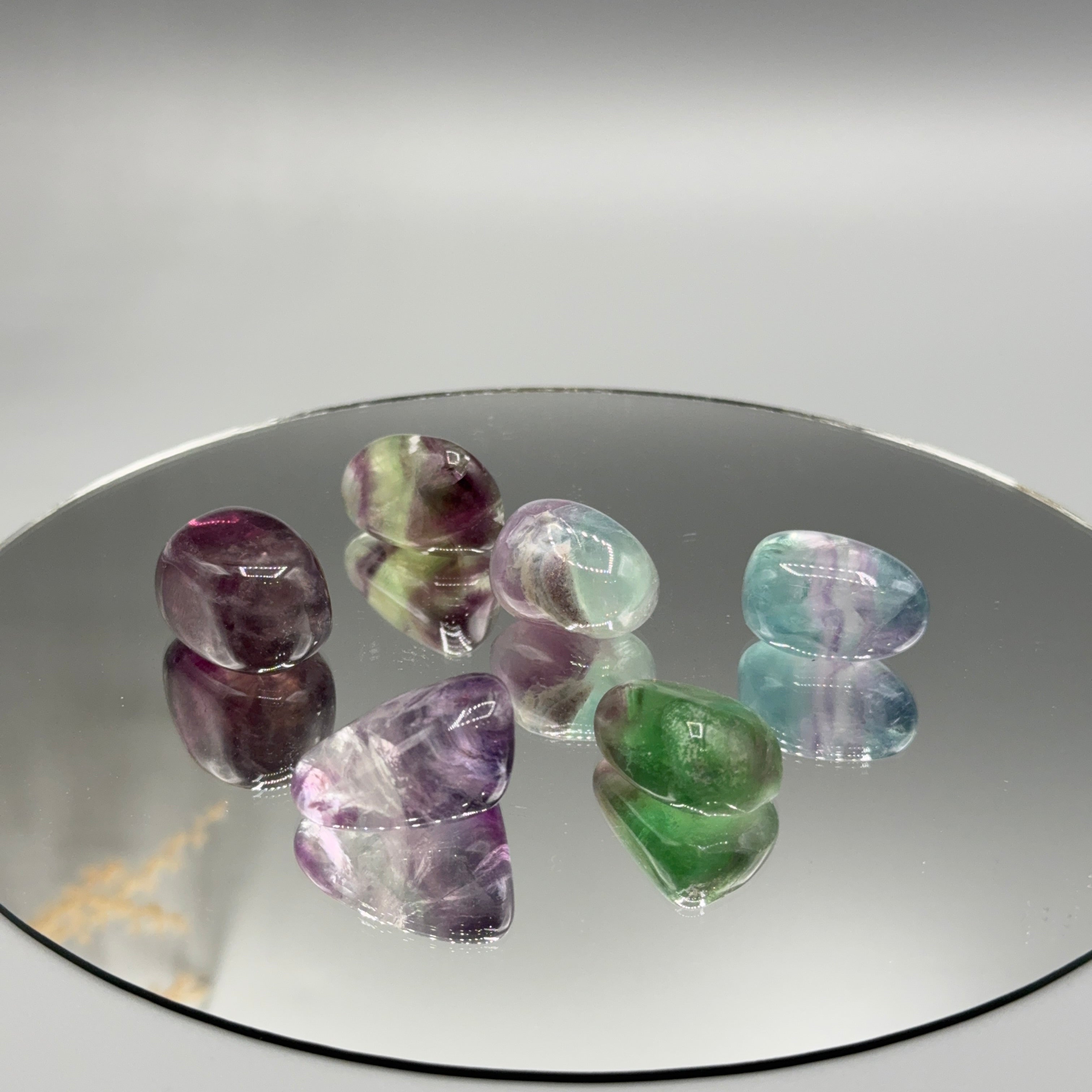 Trommelstein Fluorit