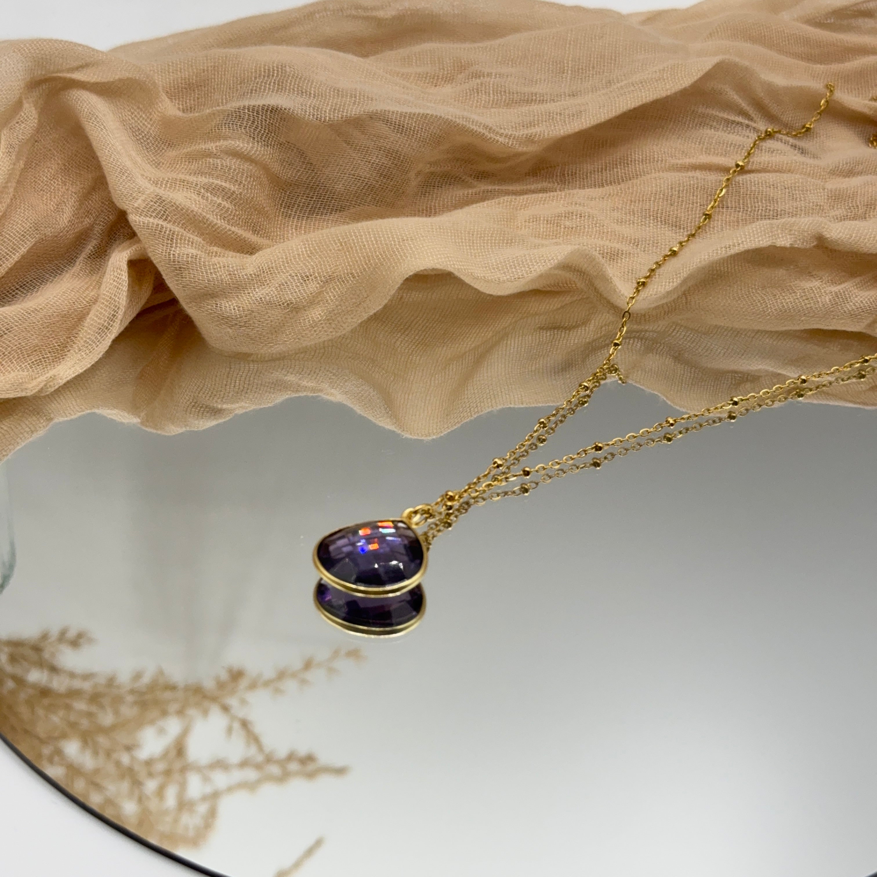 Amethyst Kette - gold