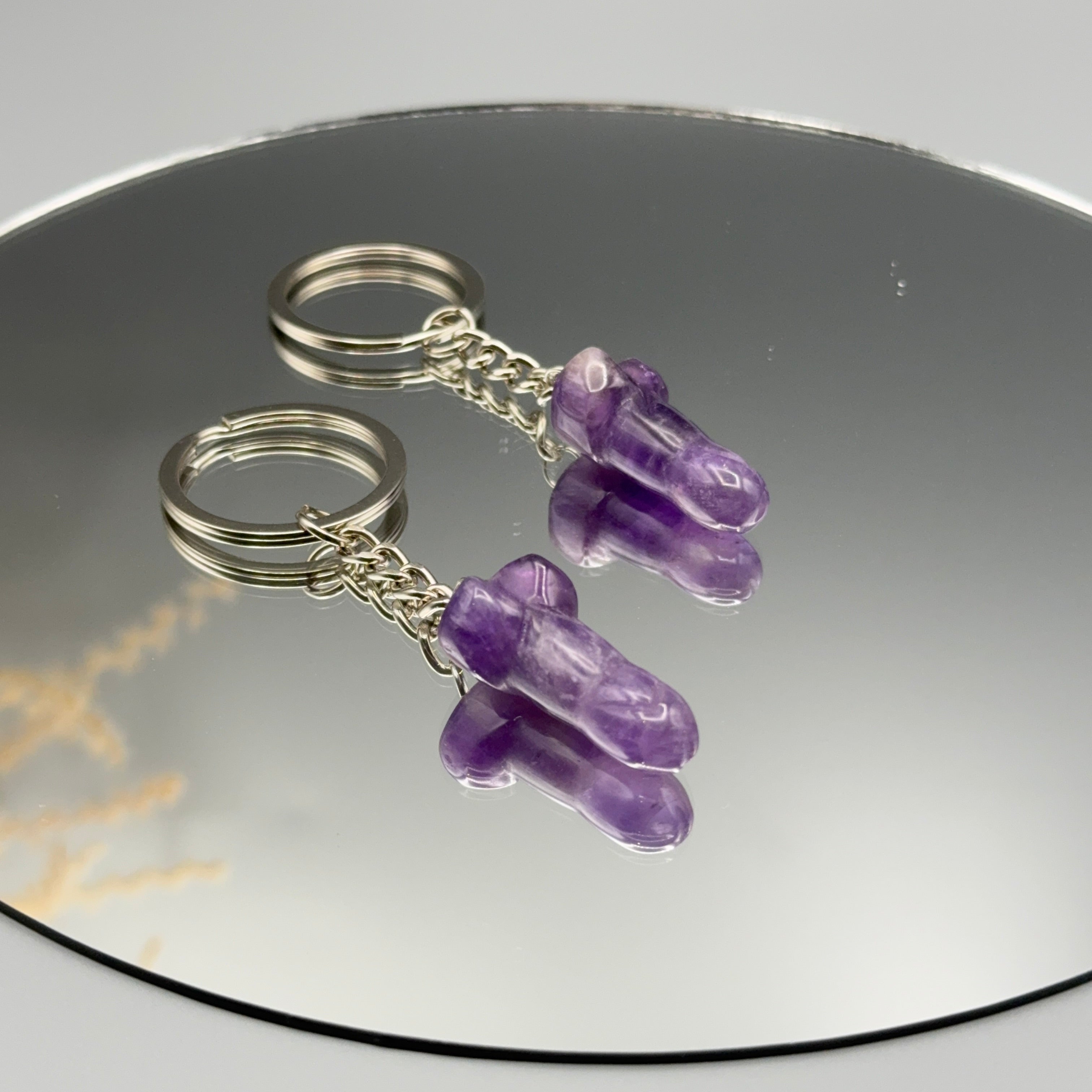Schlüsselanhänger Phallus Amethyst