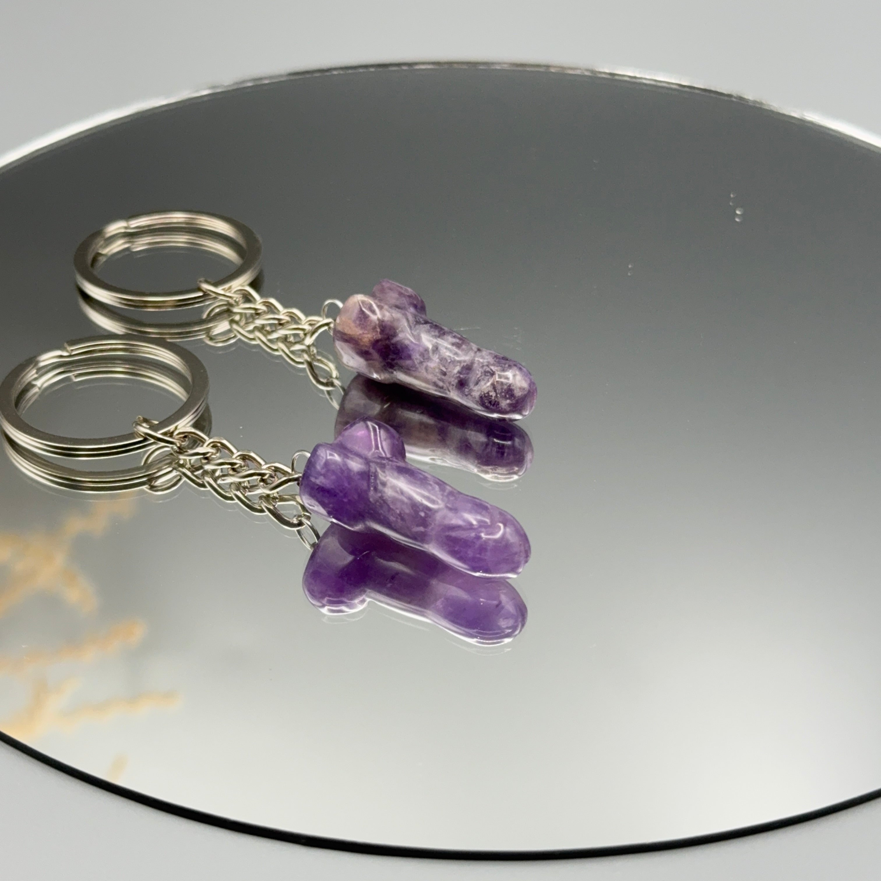 Schlüsselanhänger Phallus Amethyst