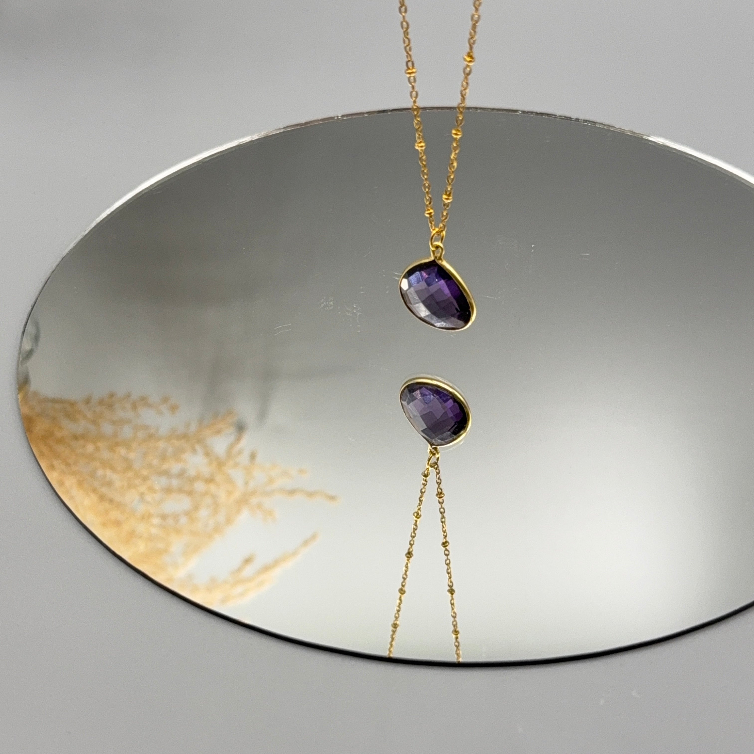 Amethyst Kette - gold