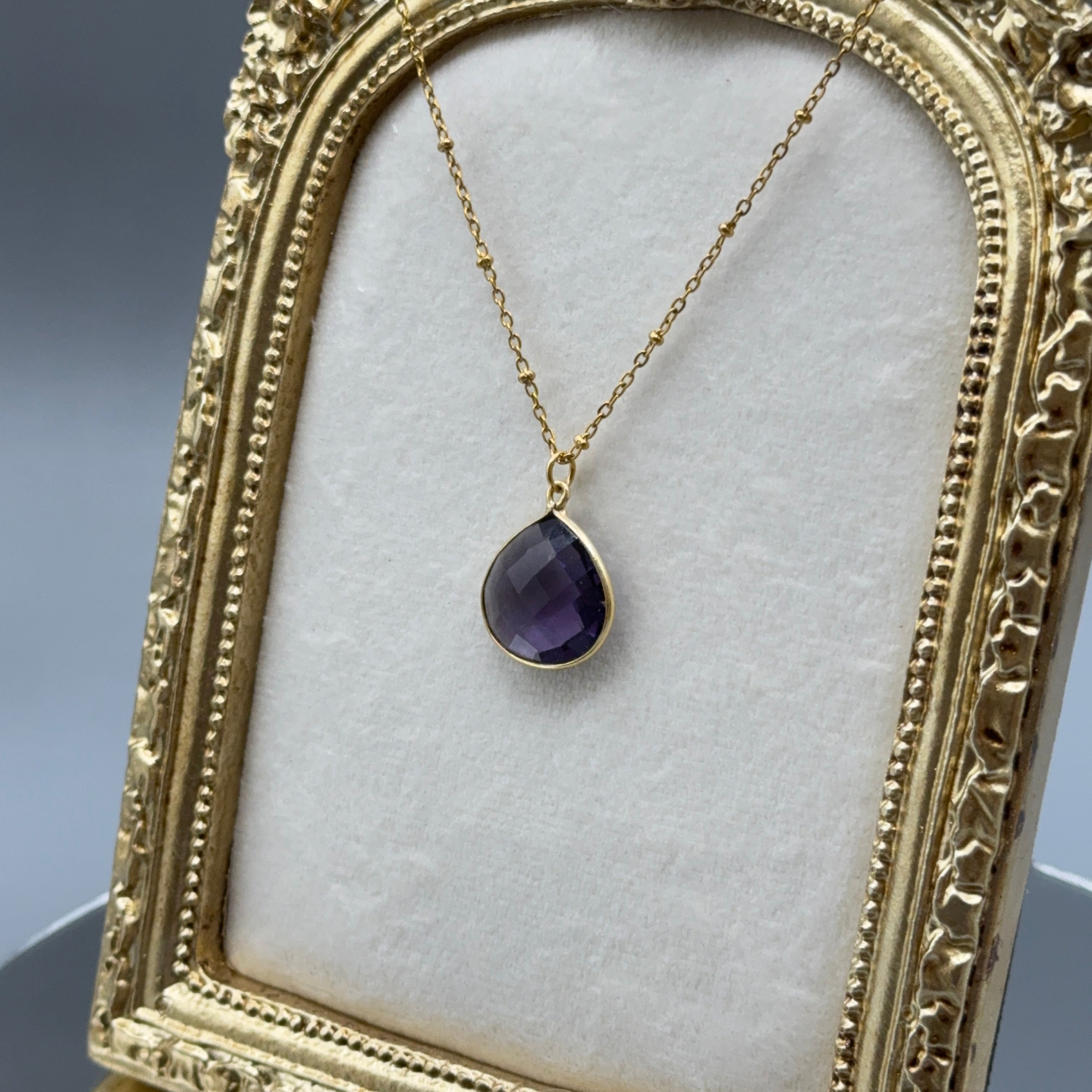 Amethyst Kette - gold