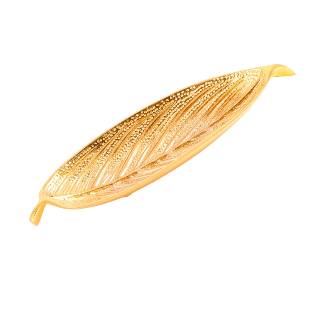 Räucherstäbchenhalter Blatt – Gold