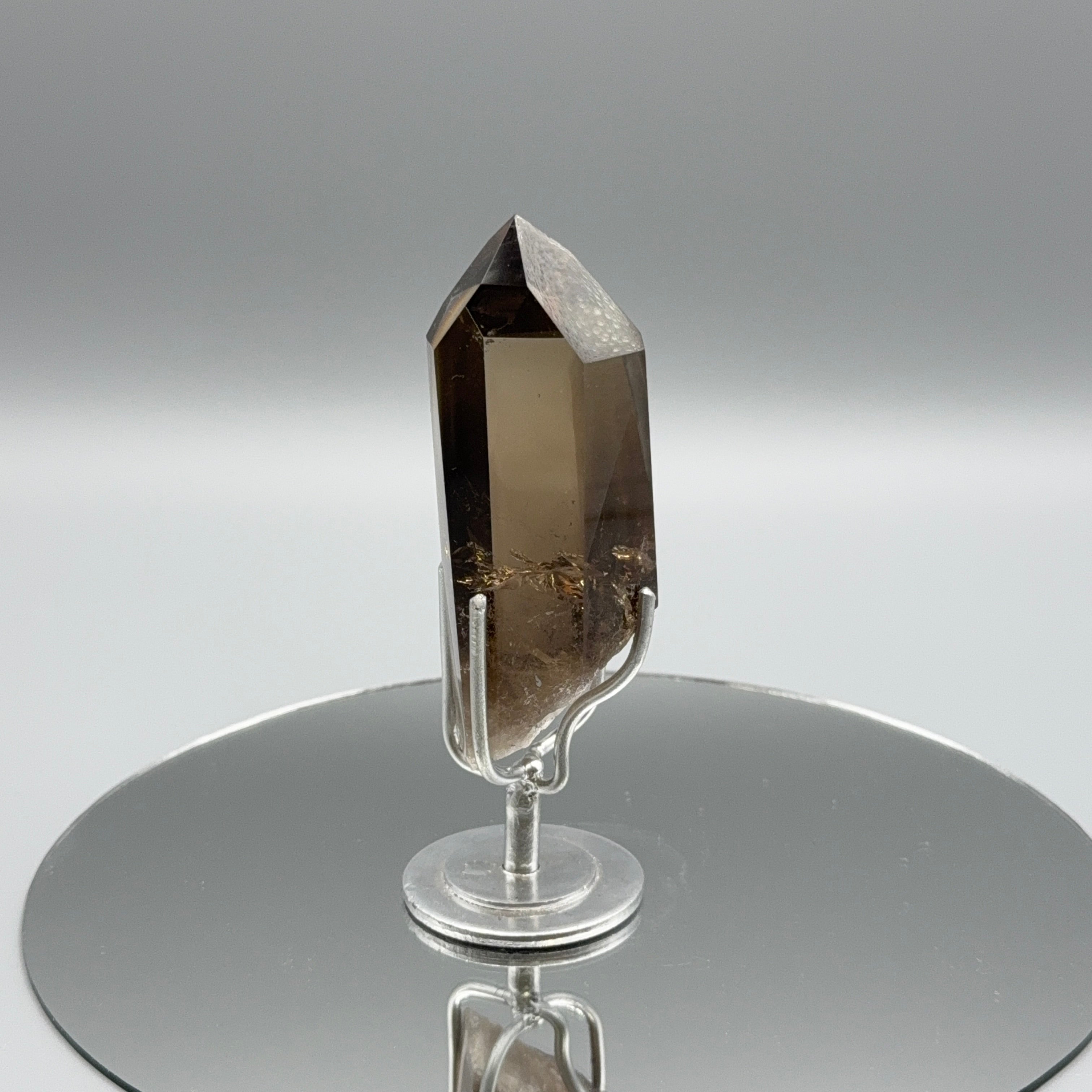 Rauchquarz auf Ständer – Silber