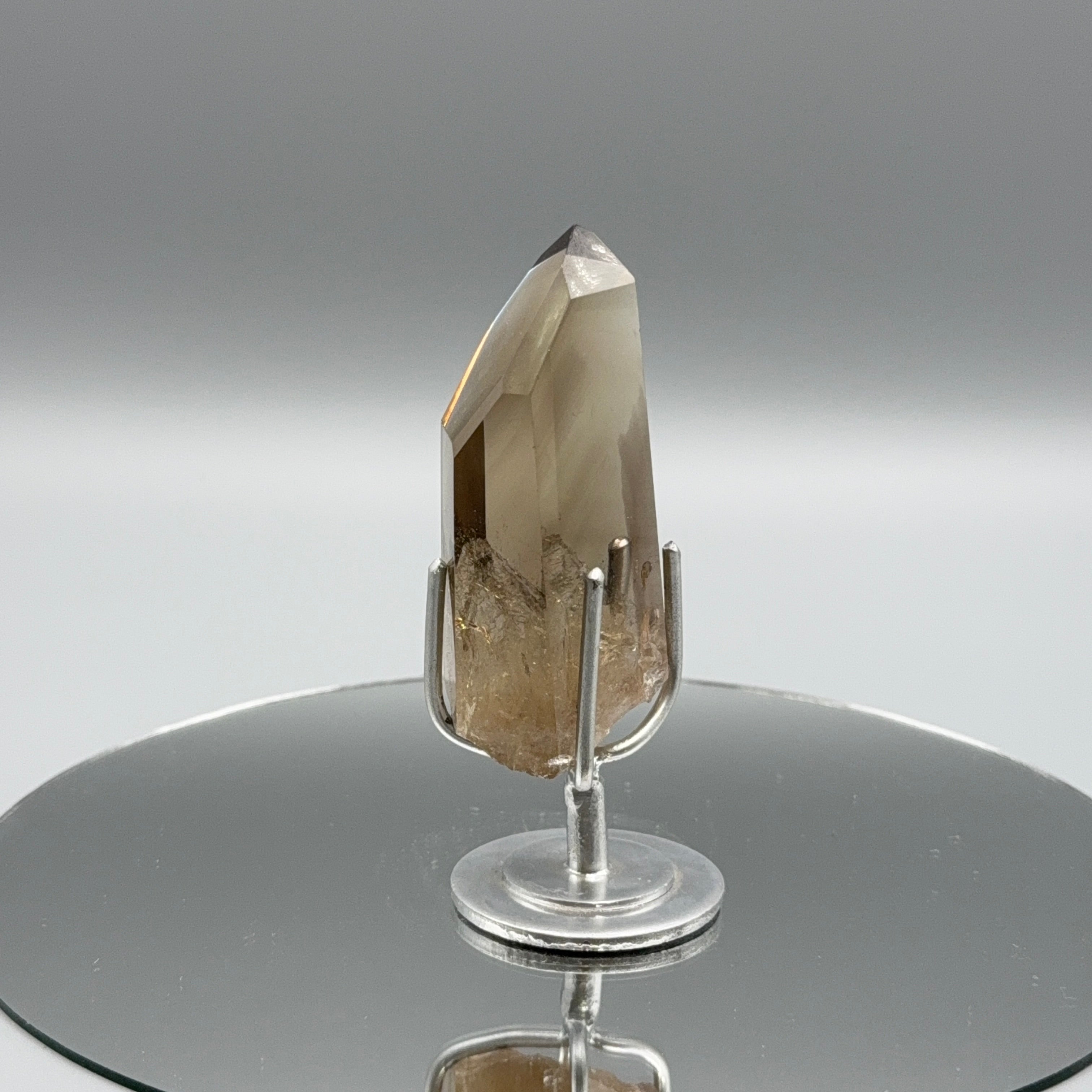 Rauchquarz auf Ständer – Silber