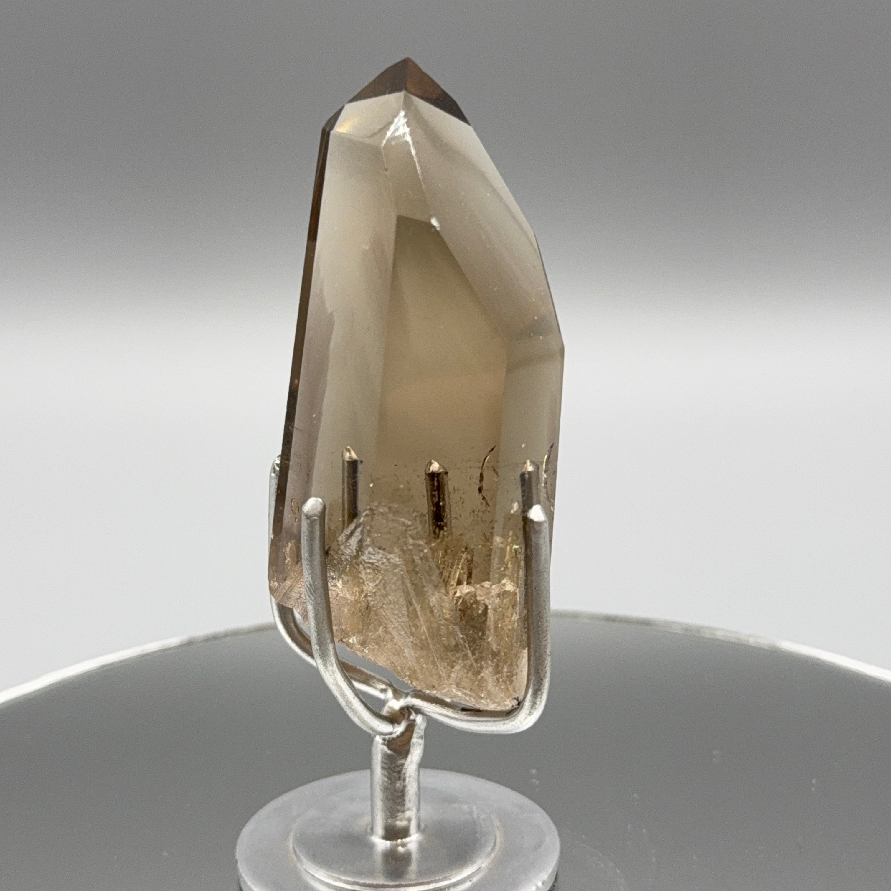 Rauchquarz auf Ständer – Silber
