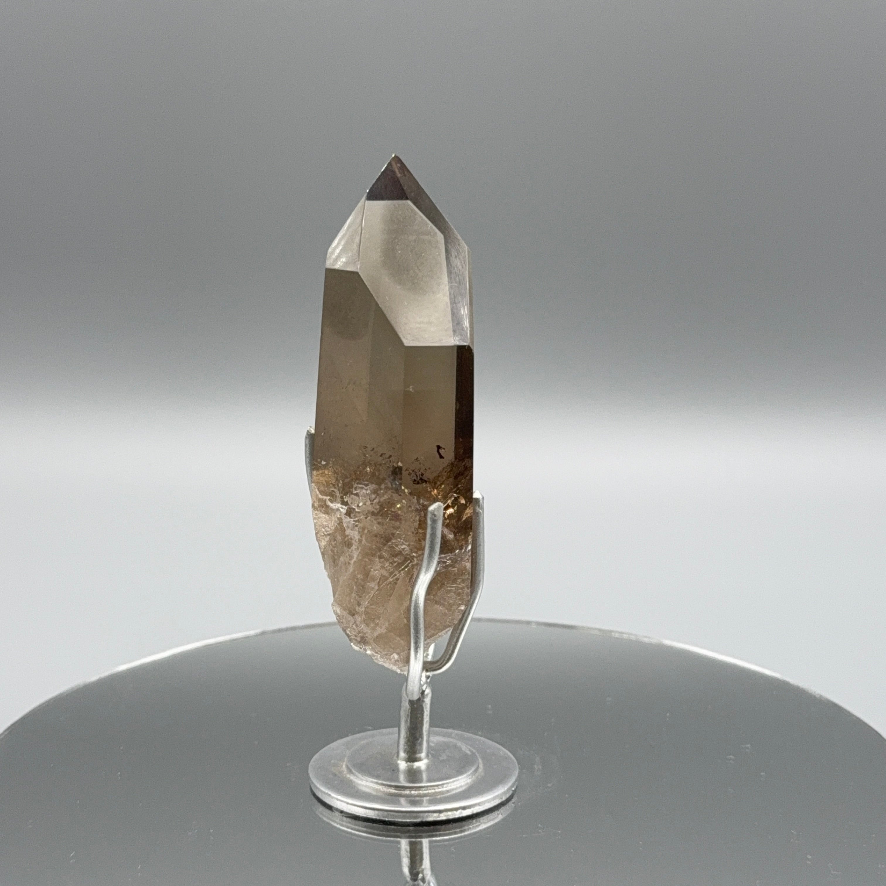 Rauchquarz auf Ständer – Silber