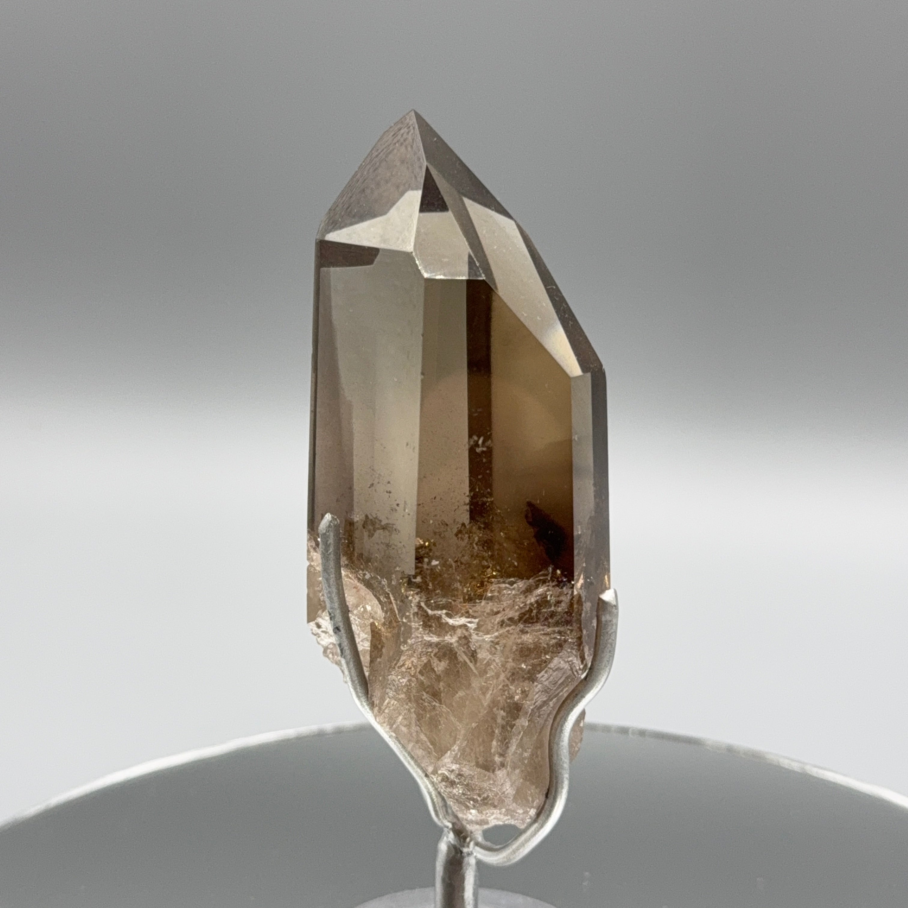Rauchquarz auf Ständer – Silber