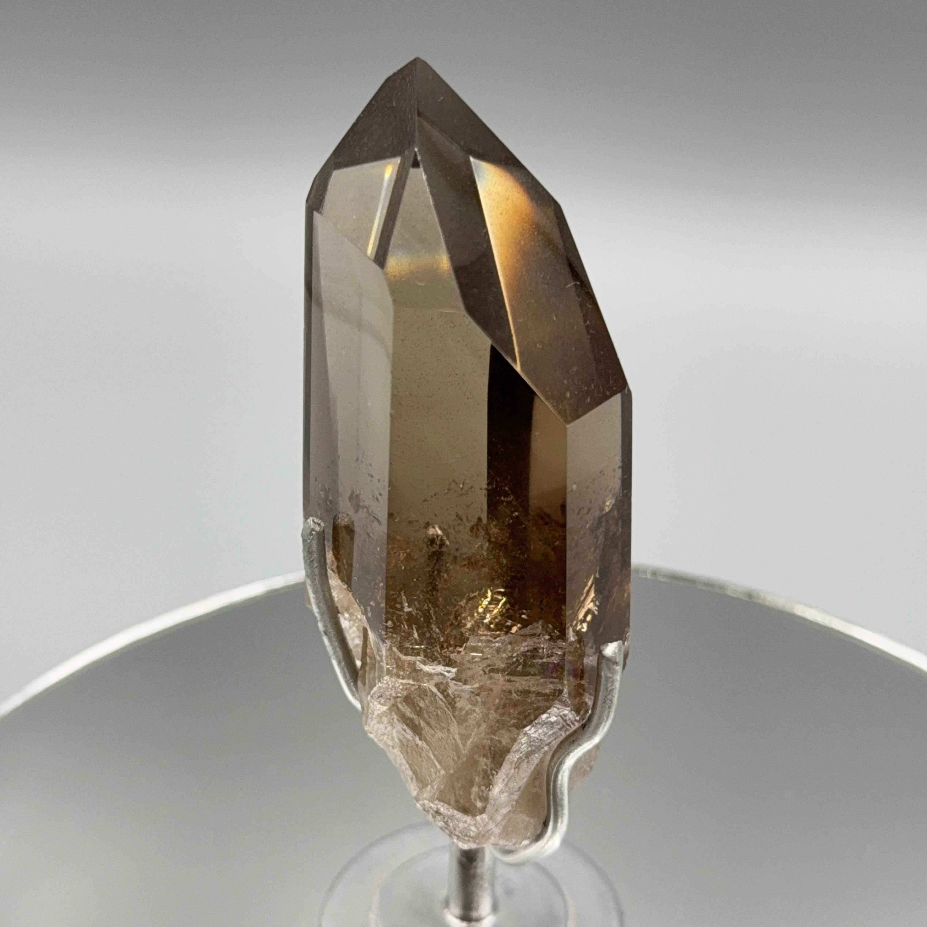 Rauchquarz auf Ständer – Silber