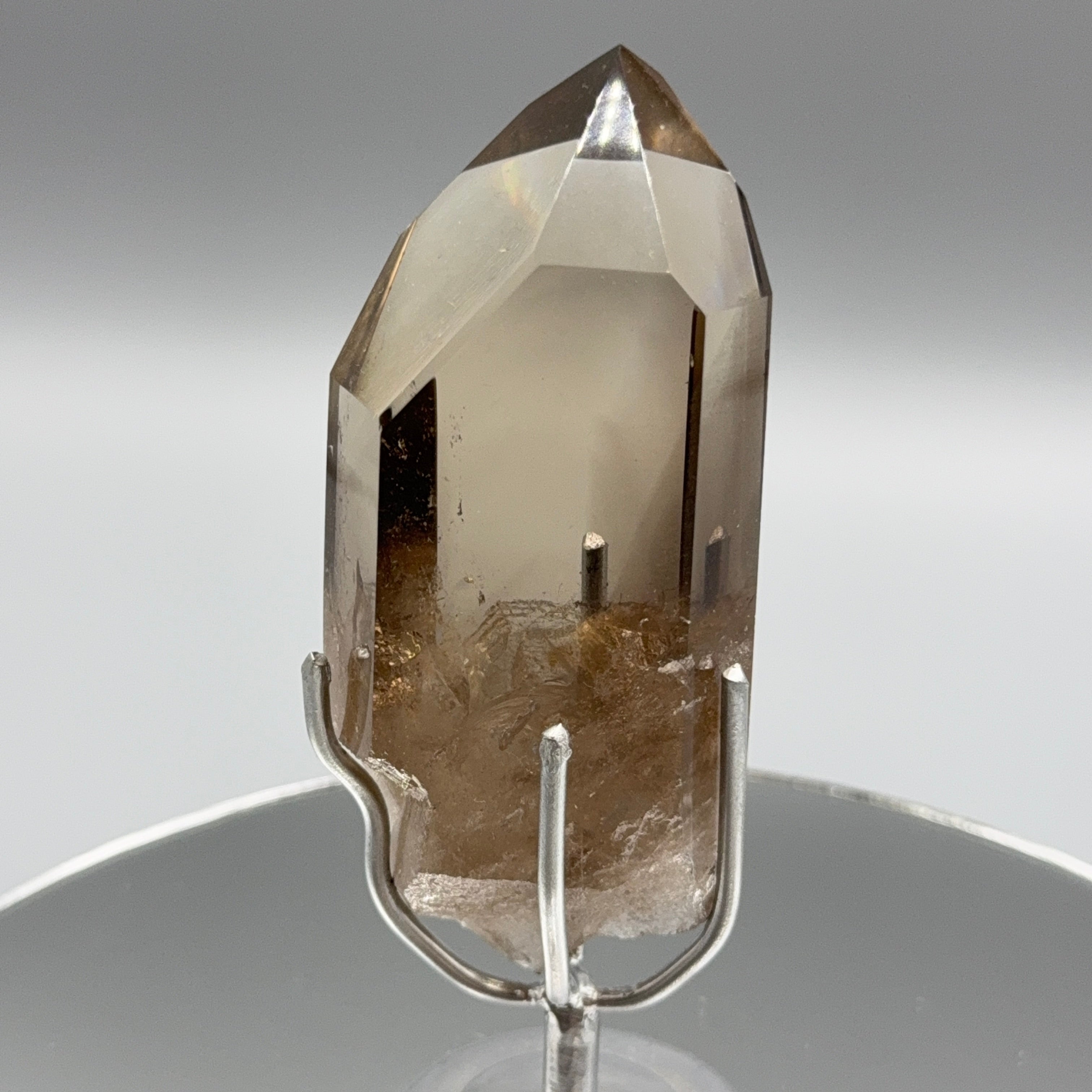 Rauchquarz auf Ständer – Silber