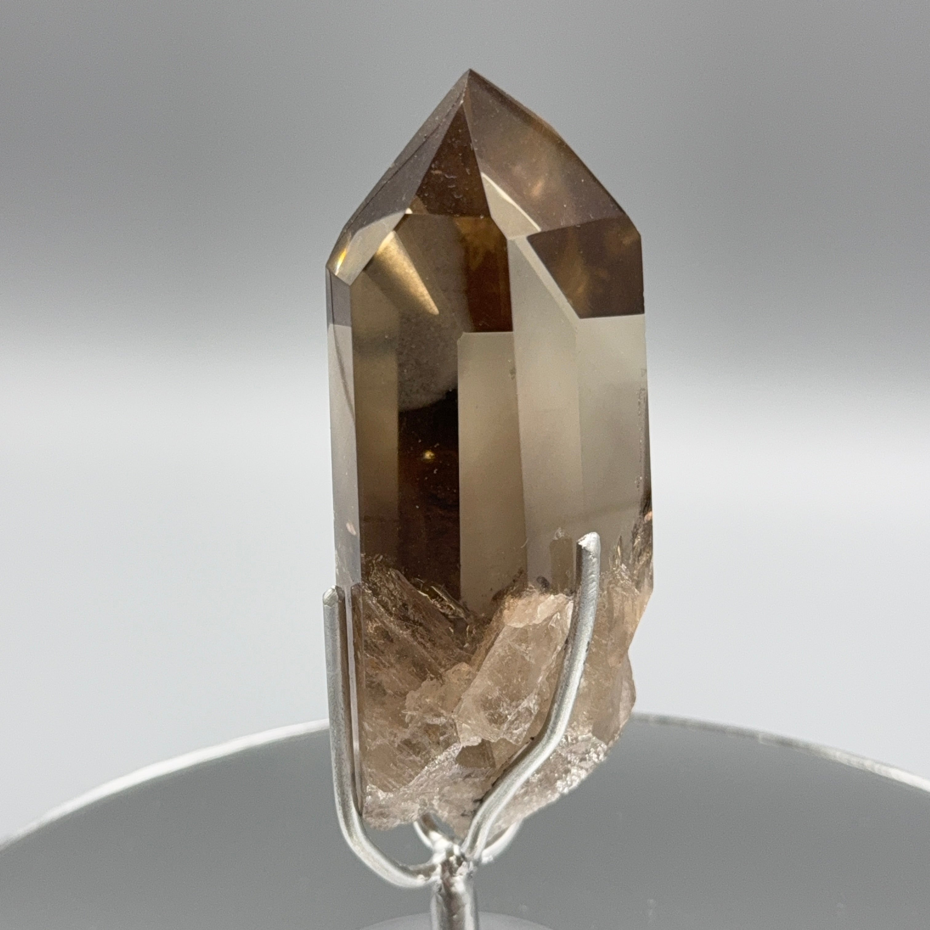 Rauchquarz auf Ständer – Silber