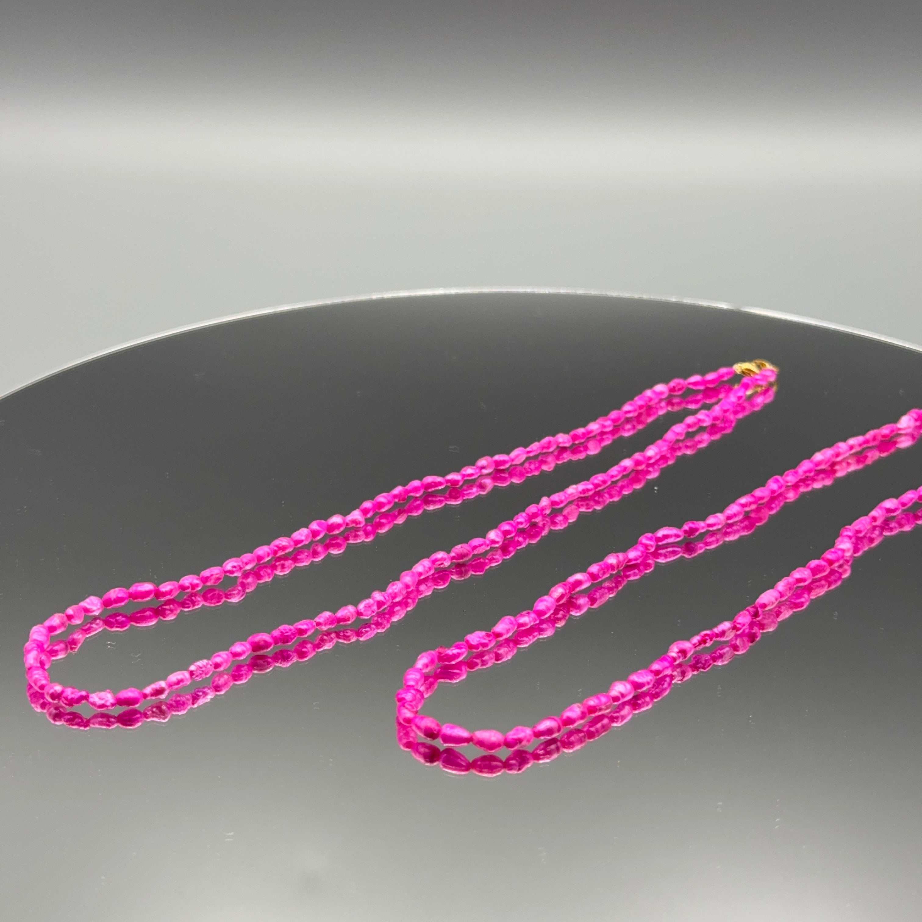 Süßwasserperlenkette Pink