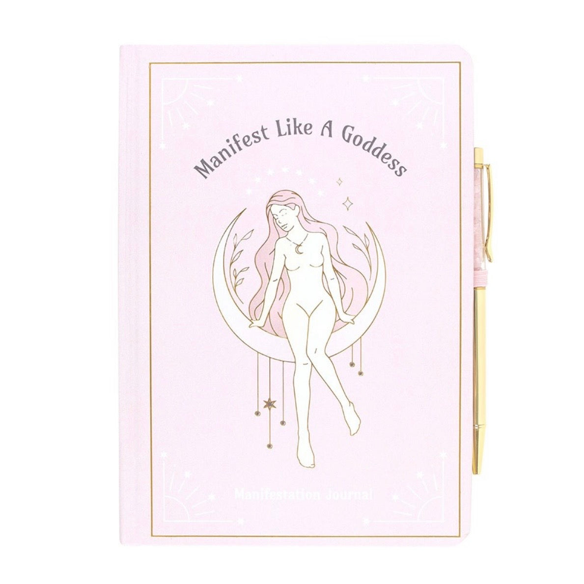 Manifestations-Tagebuch "Goddess Energy“ mit Rosenquarz-Stift