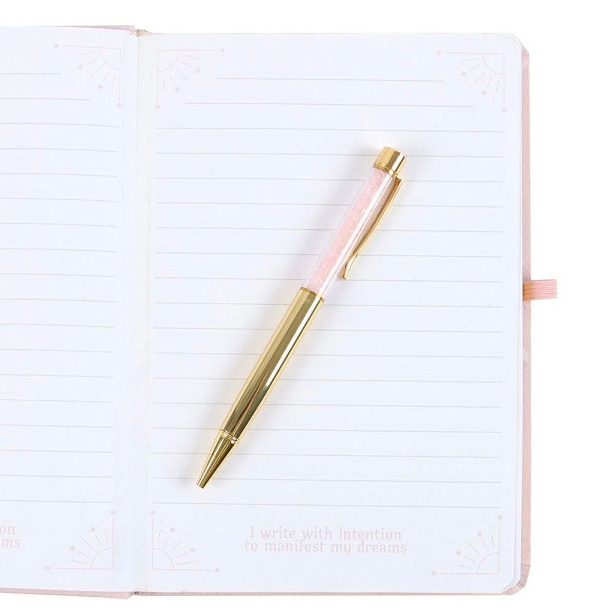 Manifestations-Tagebuch "Goddess Energy“ mit Rosenquarz-Stift