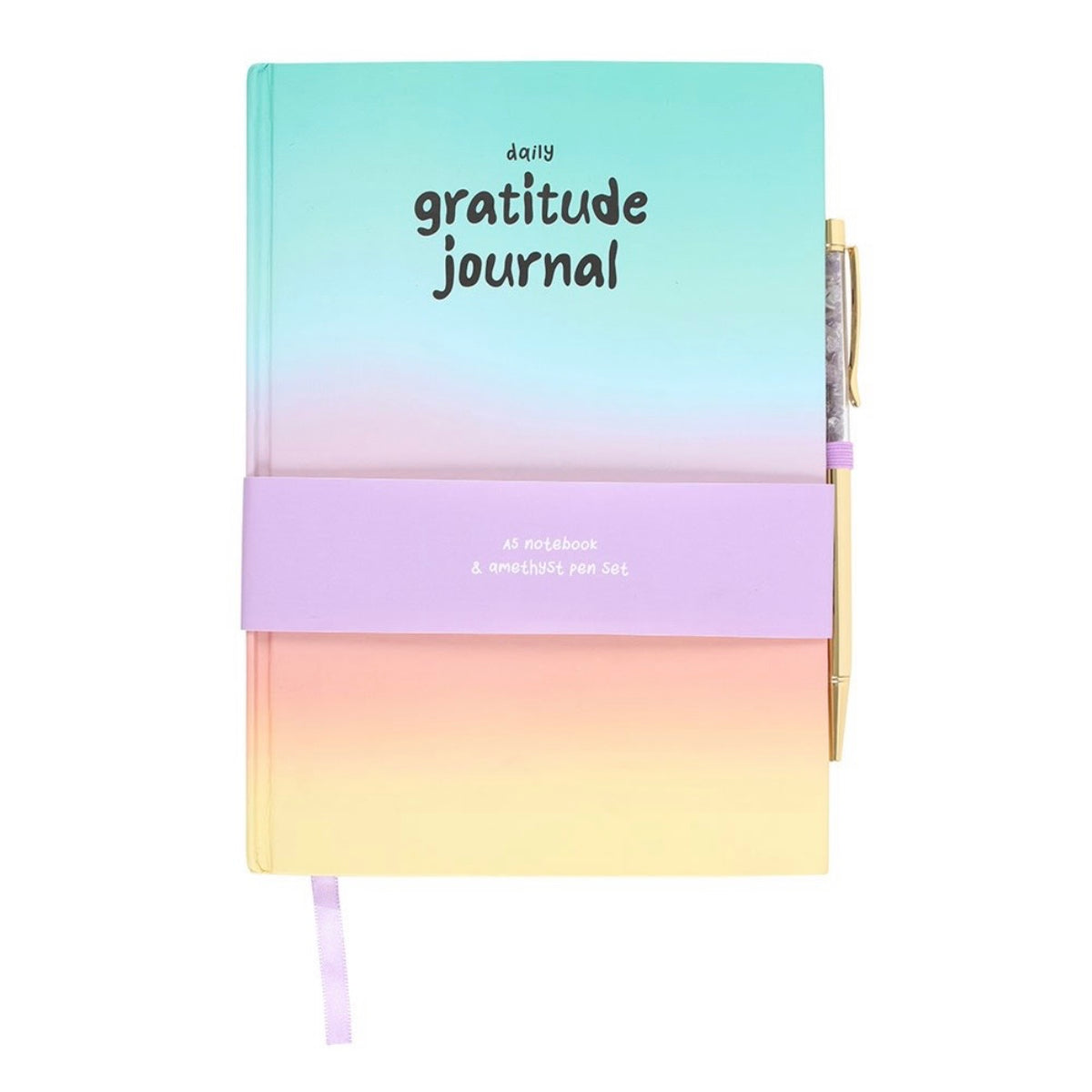 Dankbarkeitstagebuch mit Amethyst-Stift