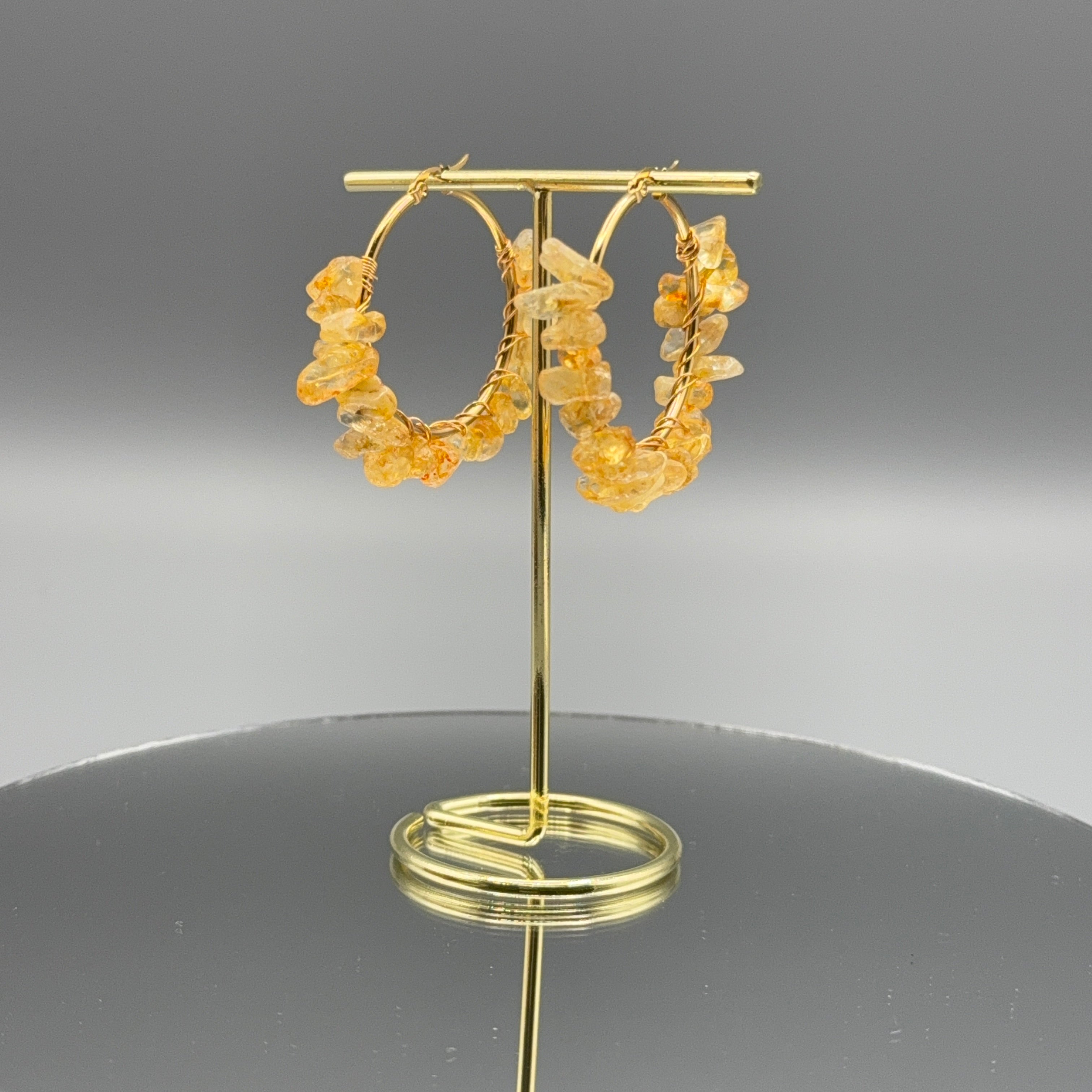 Citrin Ohrringe – gold