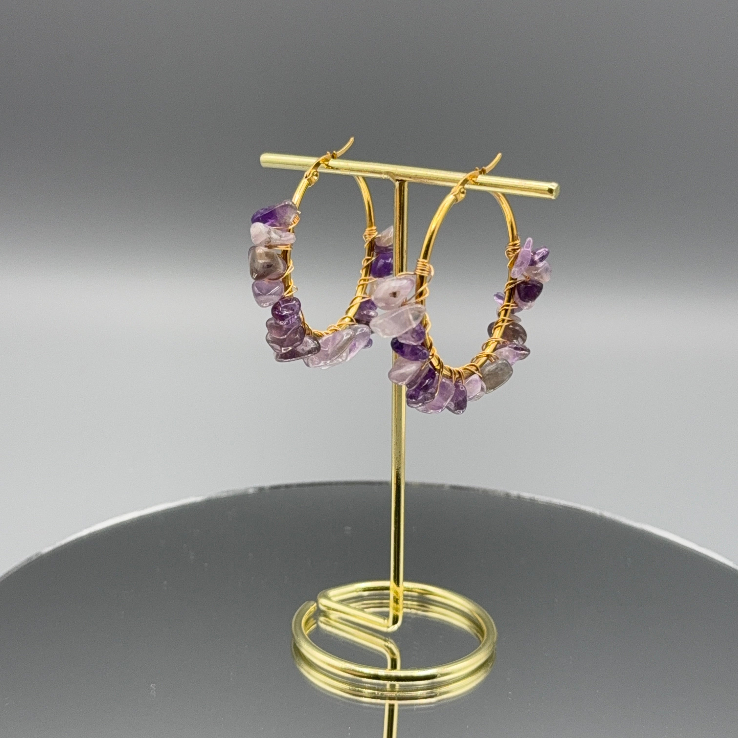 Amethyst Ohrringe – gold