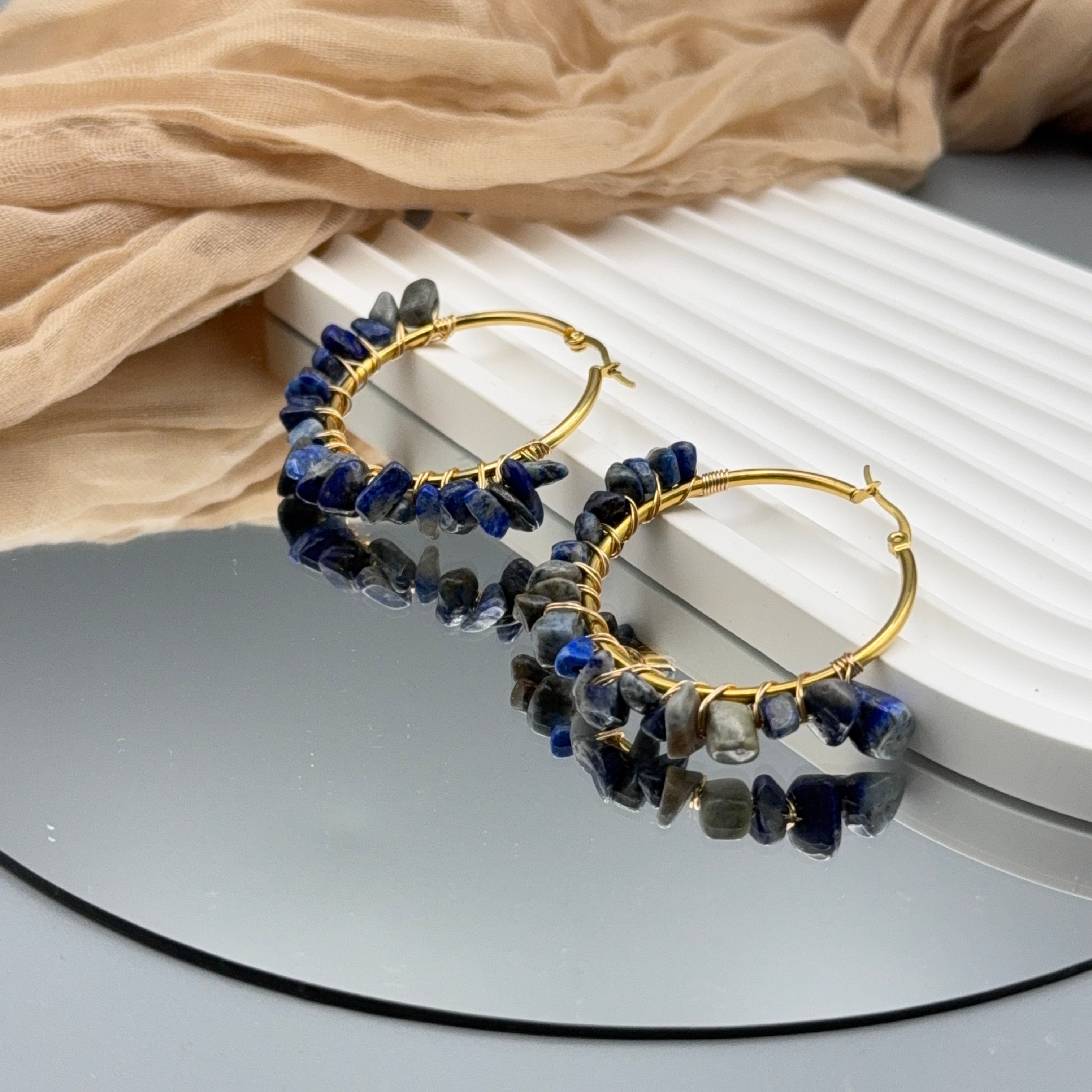 Lapislazuli Ohrringe – gold