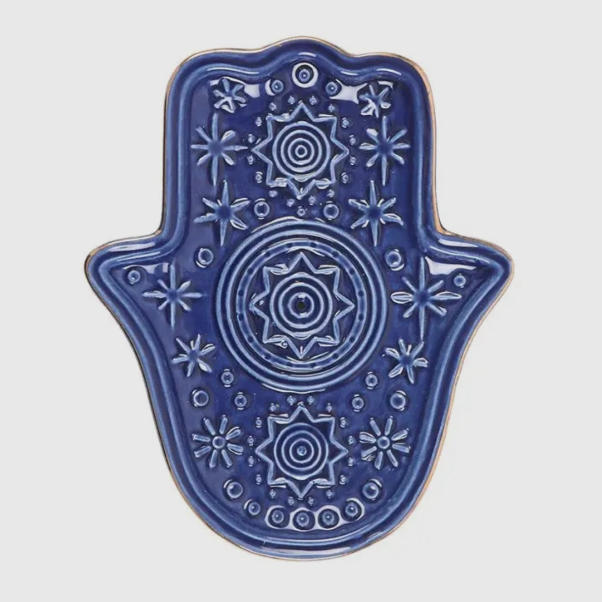 Hamsa-Hand Räucherstäbchenhalter  - Blau