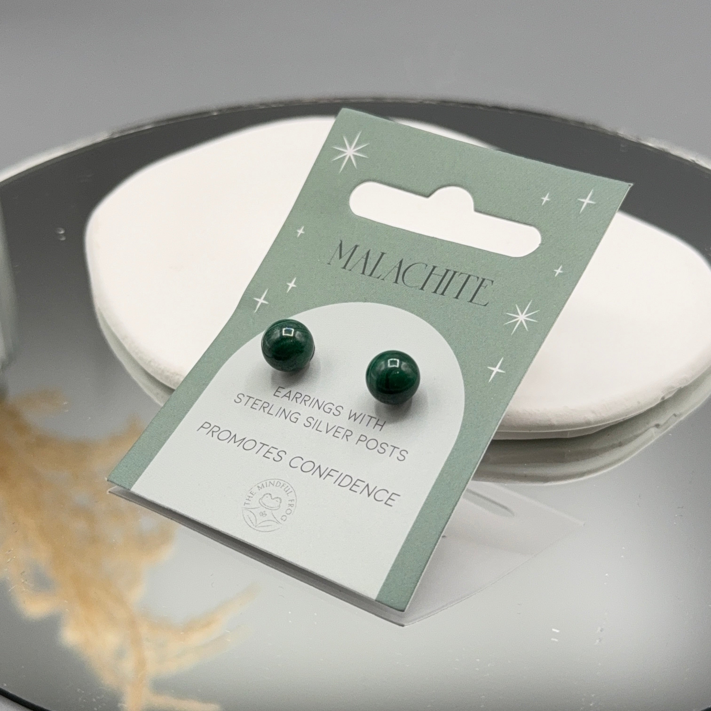 Malachit Ohrstecker