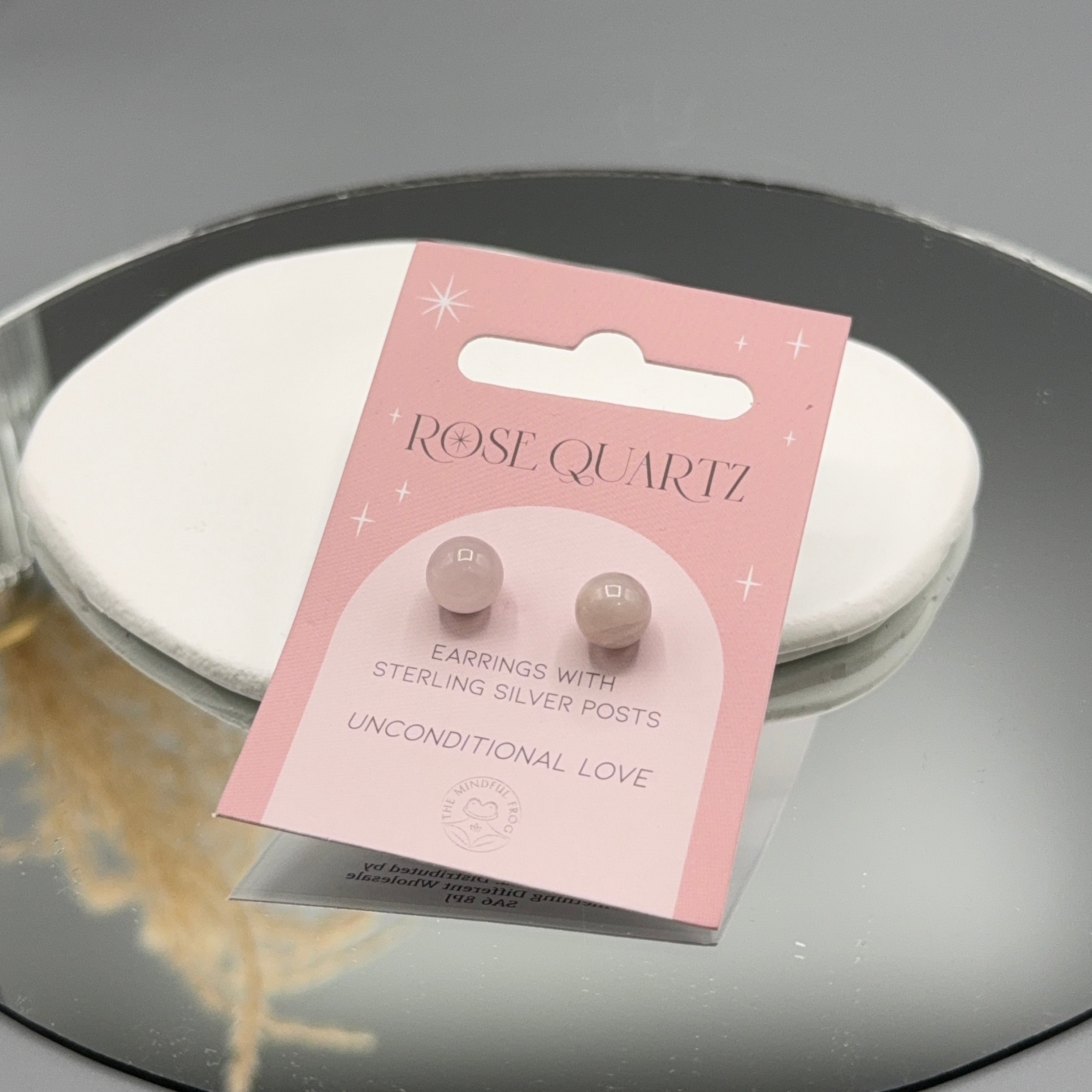 Rosenquarz Ohrstecker