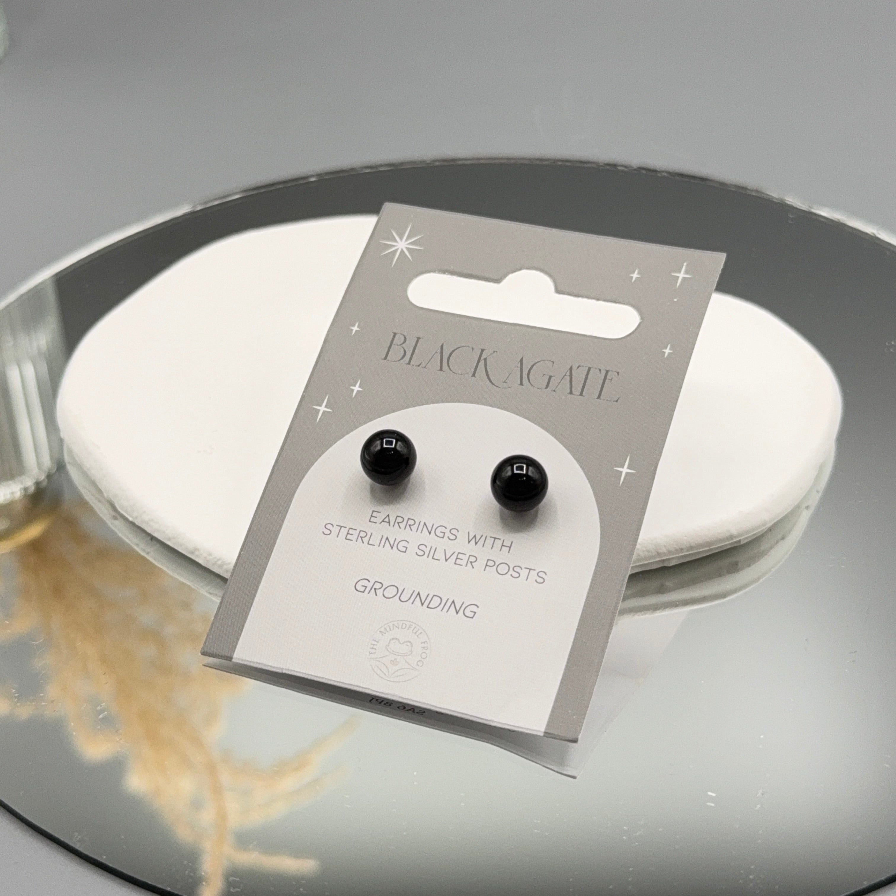 Schwarzer Achat Ohrstecker