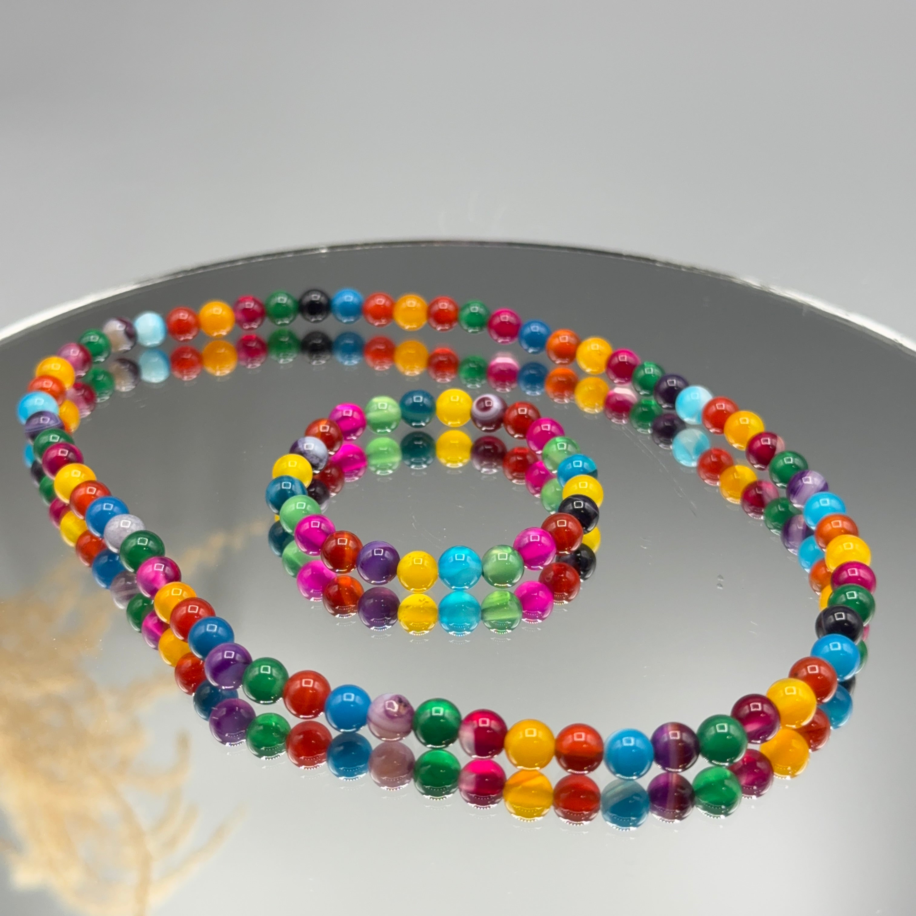 Bunter Achat Kinderschmuck Set