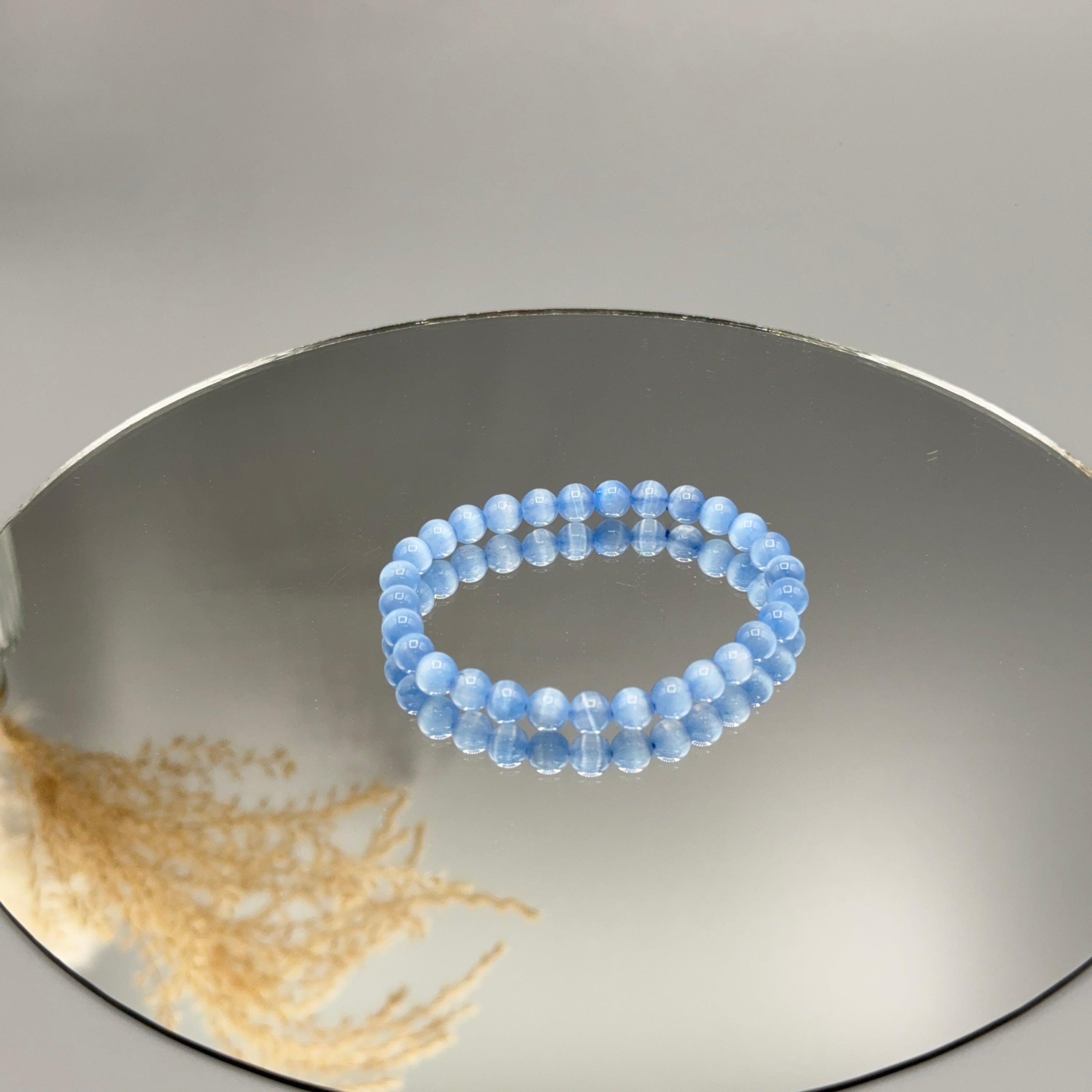 Armband Selenit blau