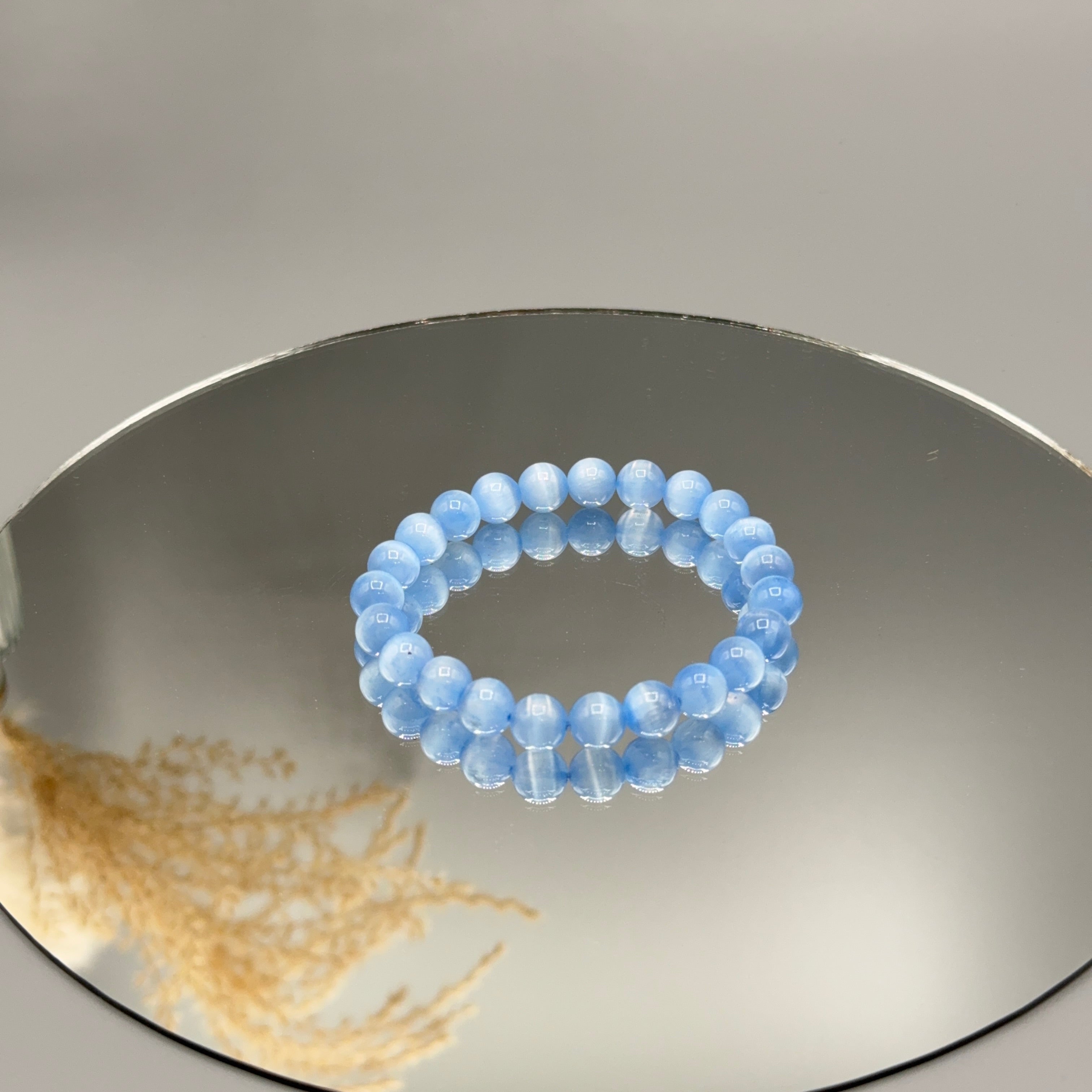 Armband Selenit blau