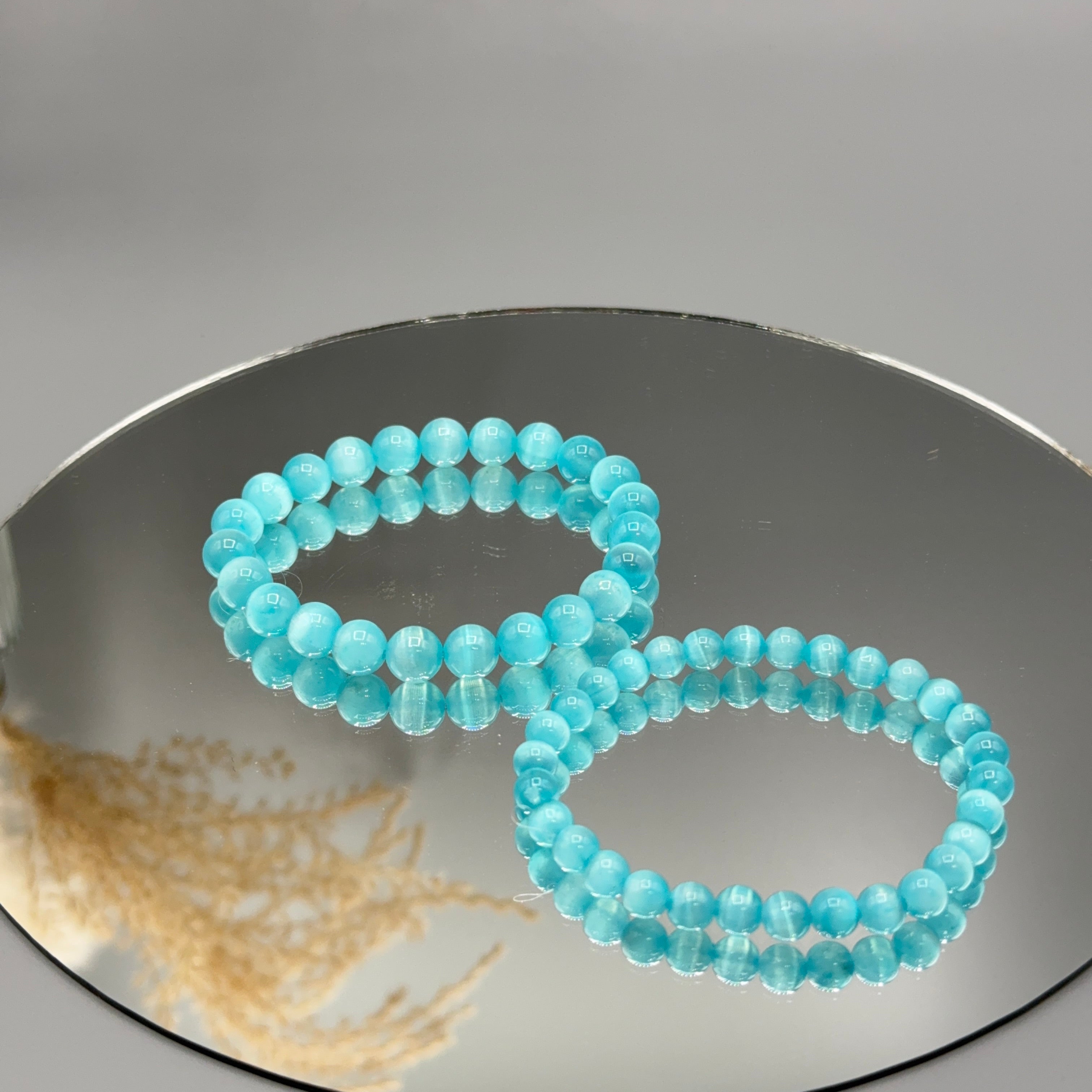 Armband Selenit türkis