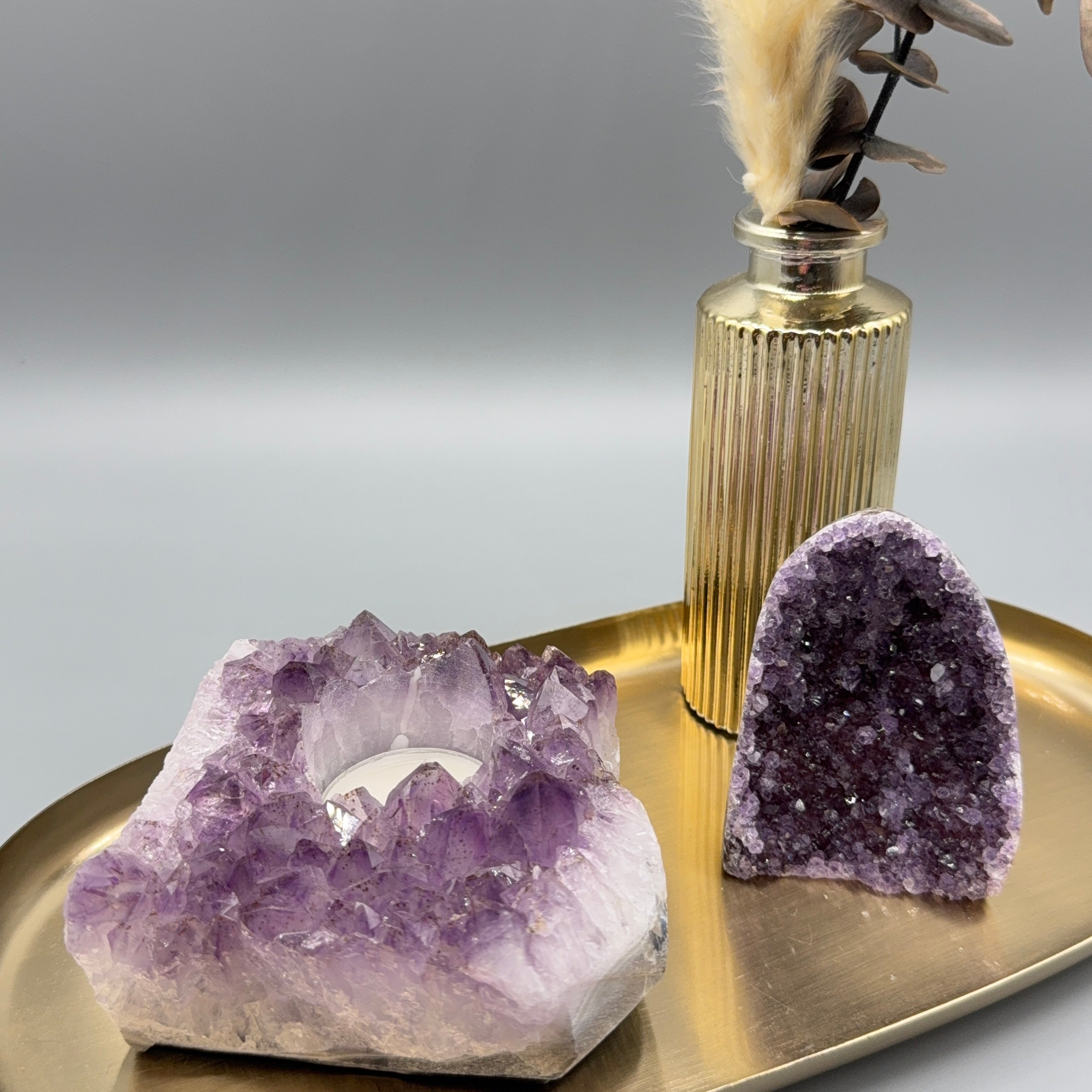 Amethyst Teelicht Cluster