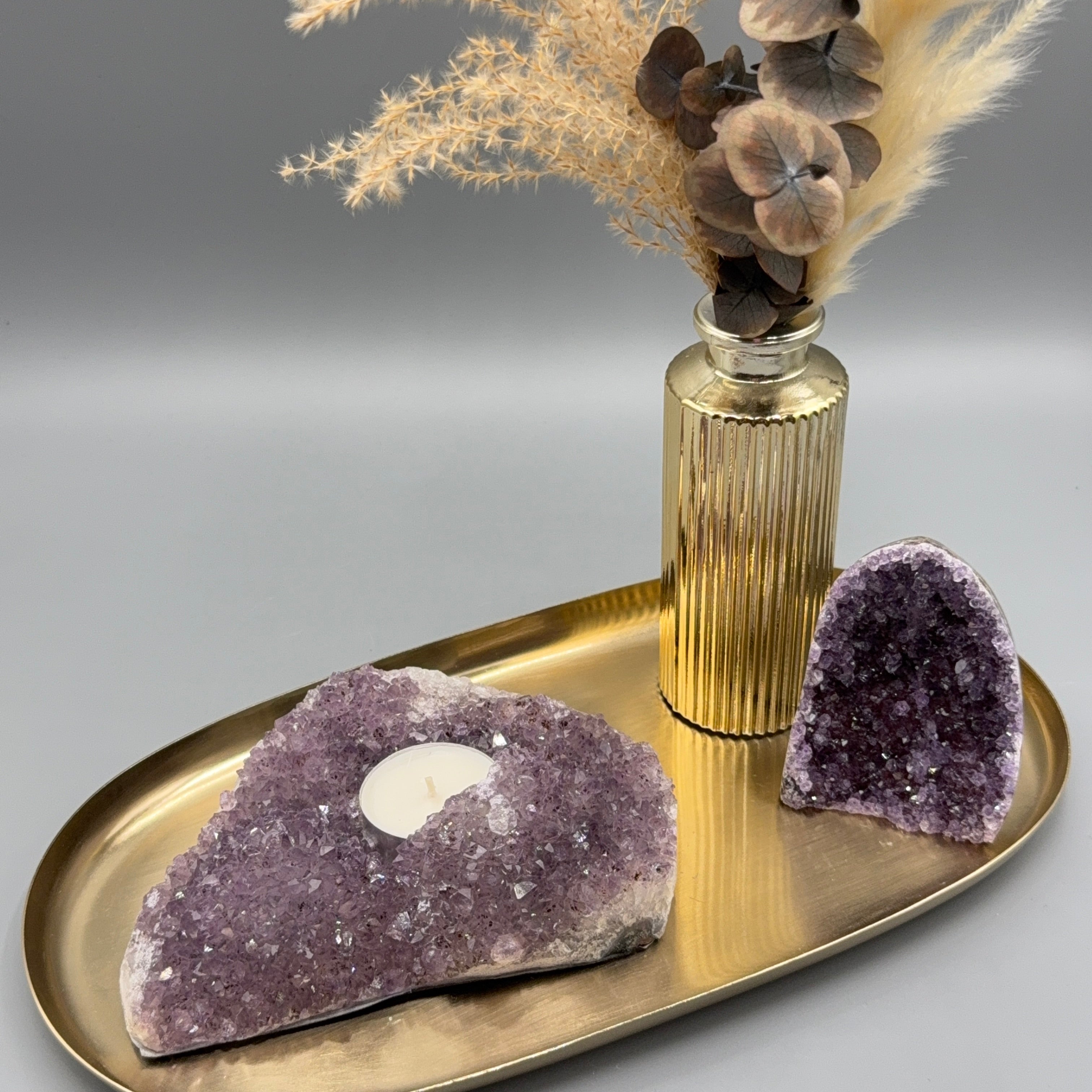 Amethyst Teelicht Cluster