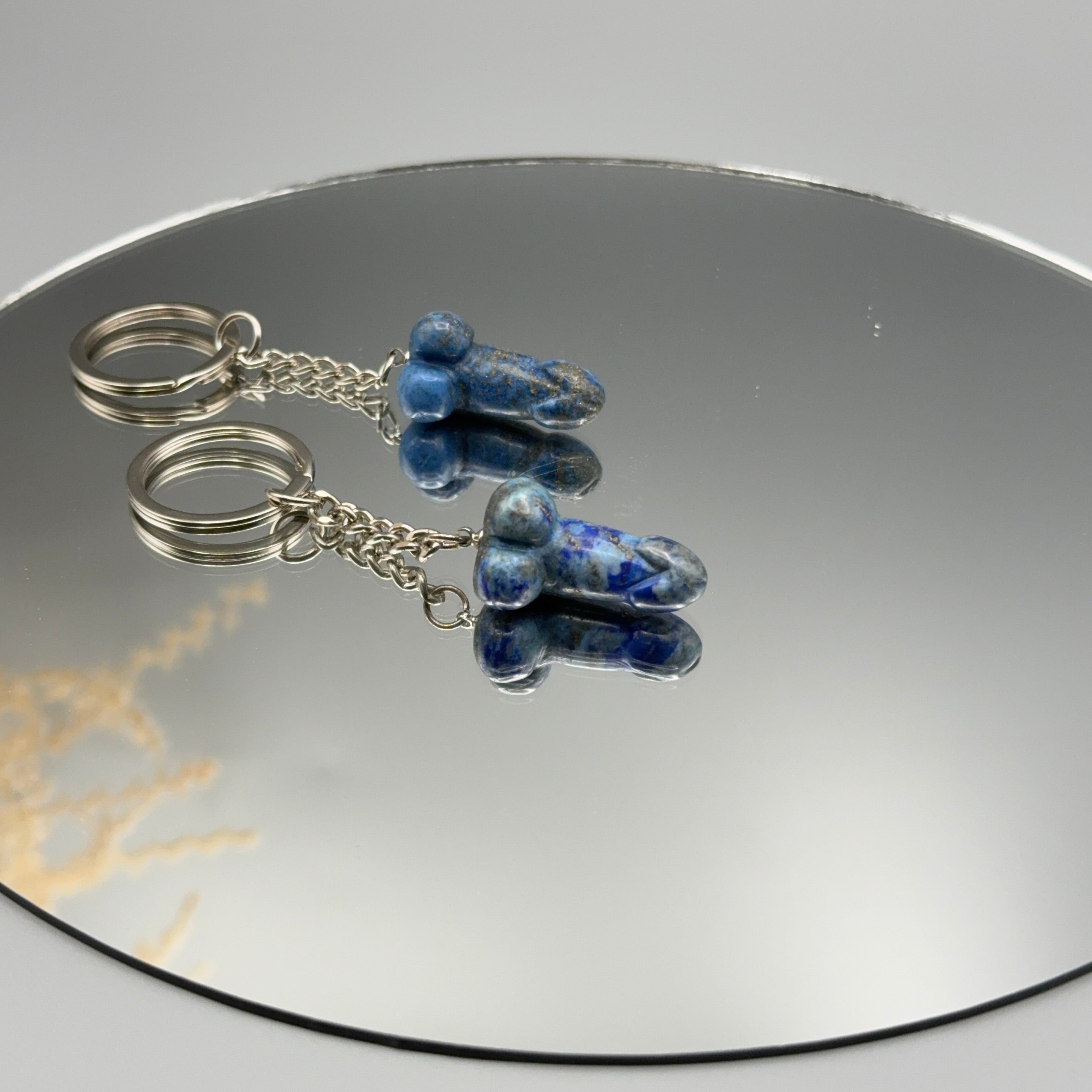 Schlüsselanhänger Phallus Lapislazuli