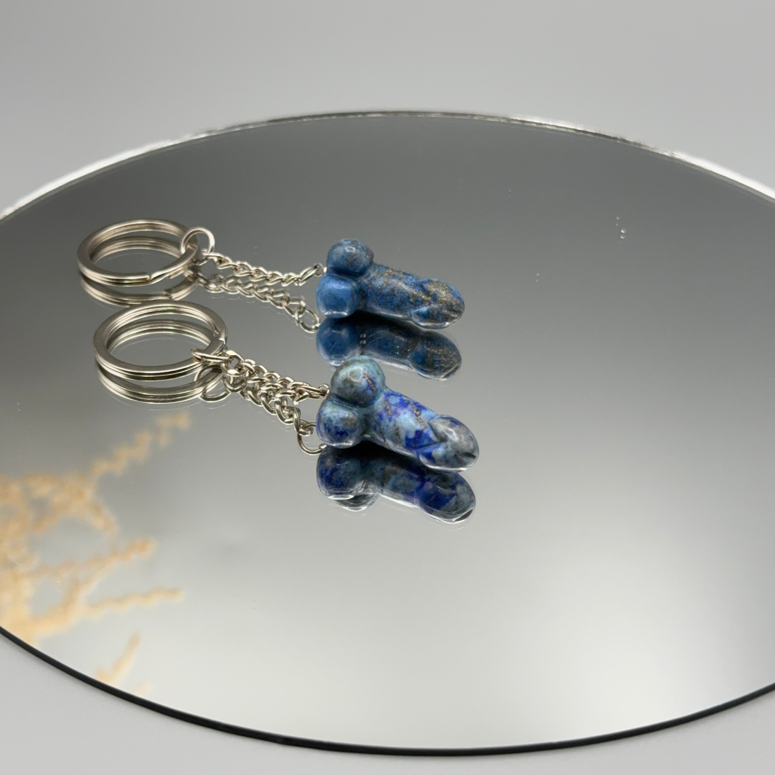 Schlüsselanhänger Phallus Lapislazuli