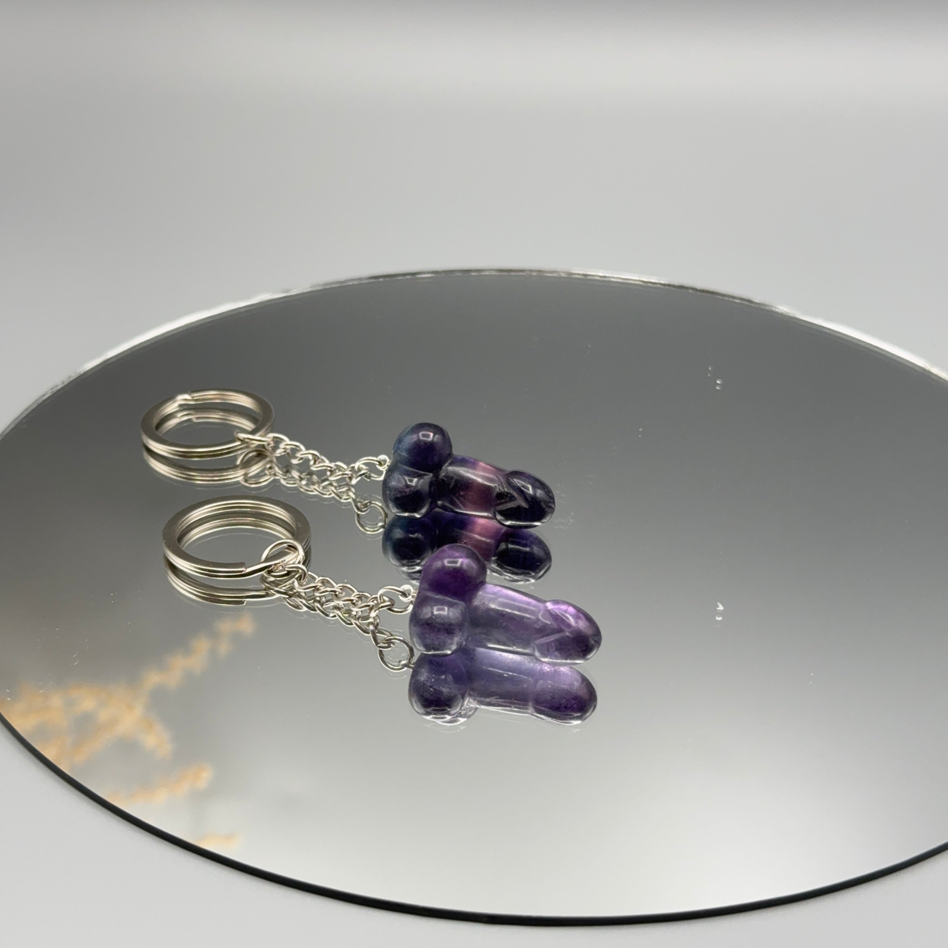 Schlüsselanhänger Phallus Fluorit